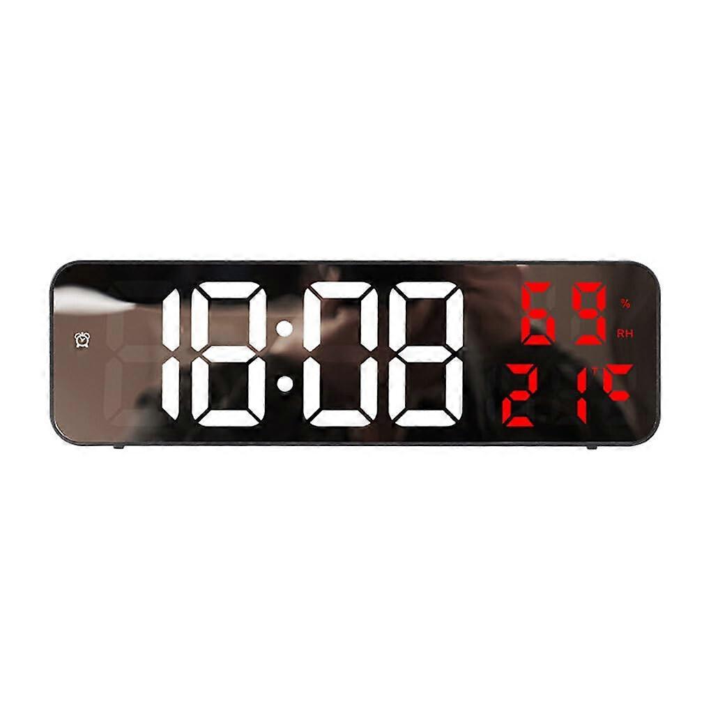 Timer 15 Large Digital Wall Clock - Energy Saving ABS, Two Placement Options, Black White Red, Multiple Information Display