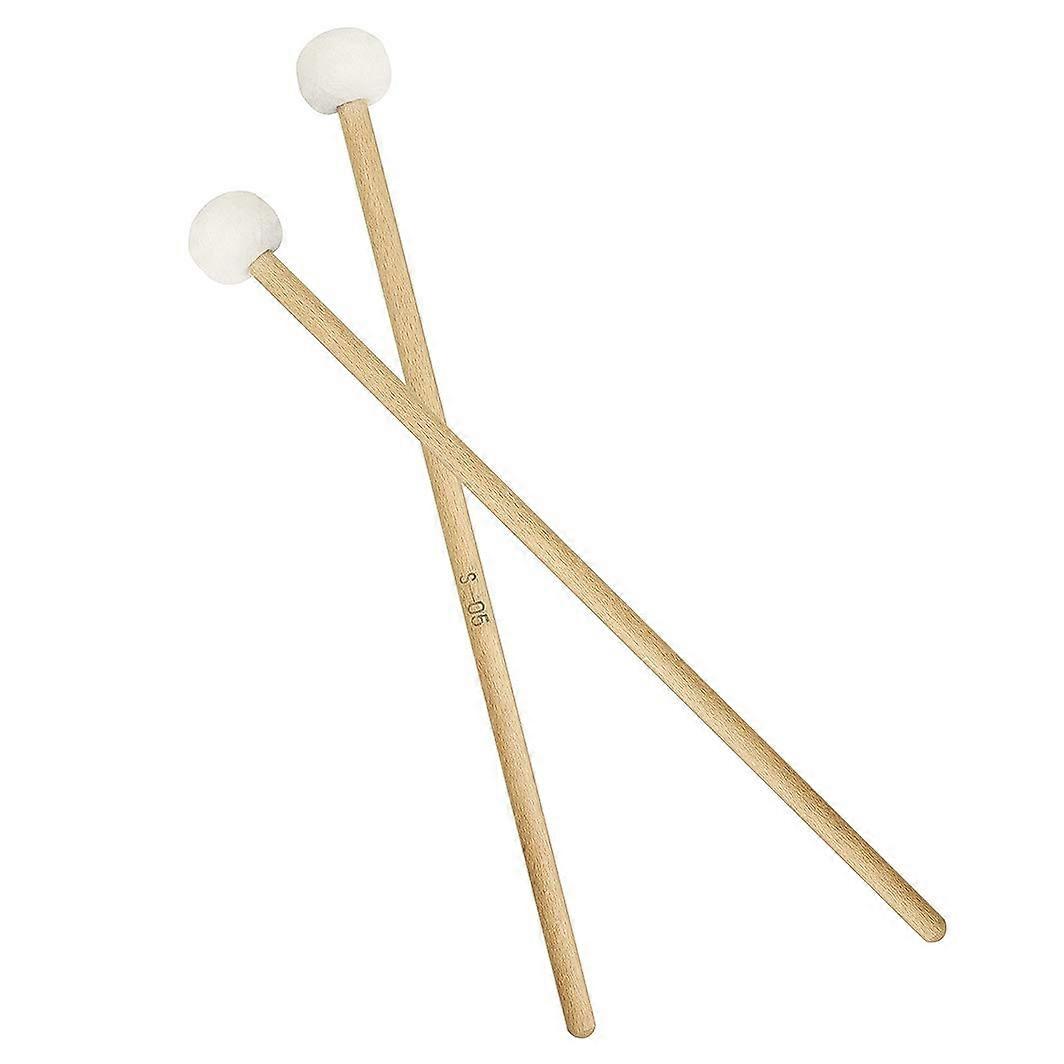 2 pieces doubleheaded bass drum mallet soft hammer sticks mallets rods felt hammer 385 mm
