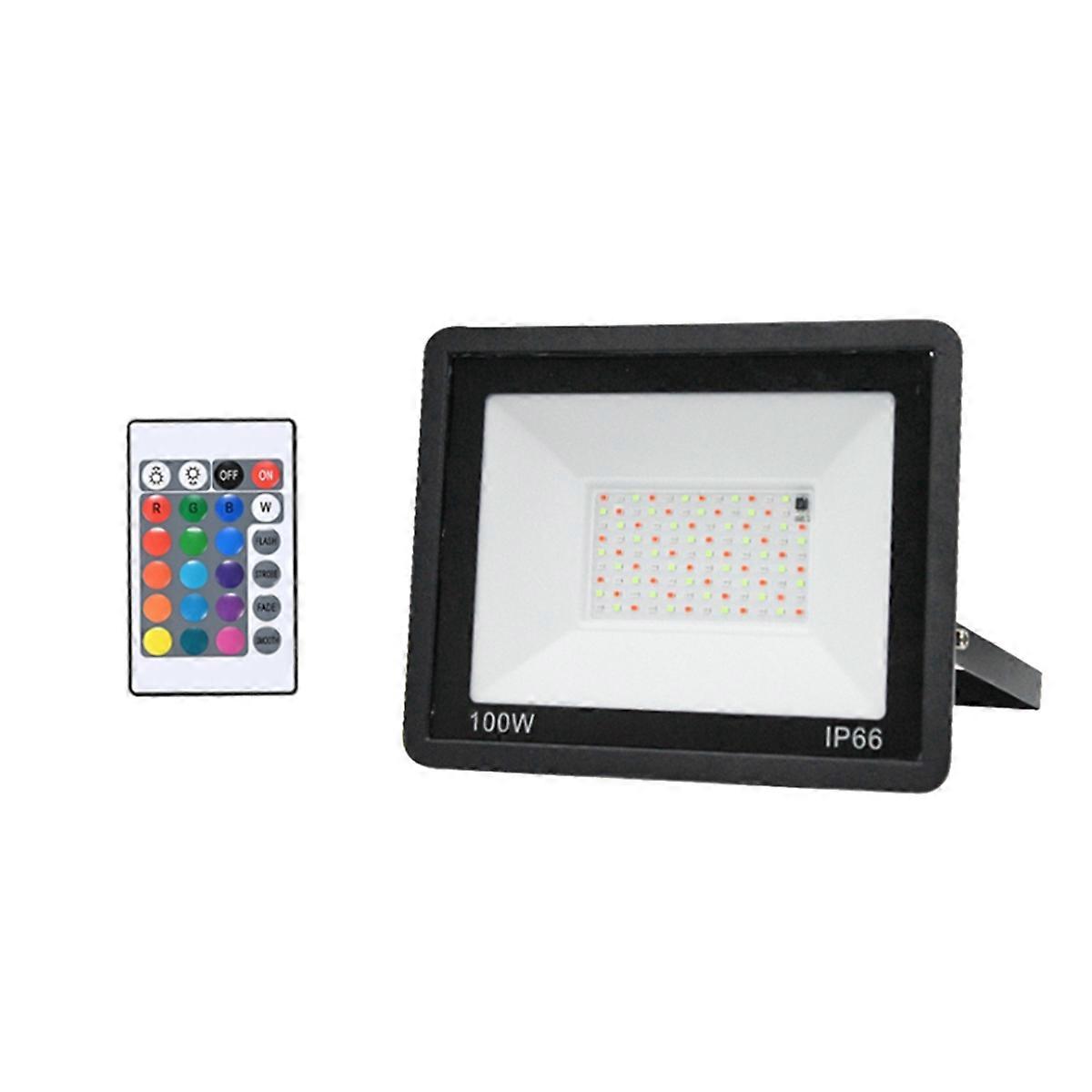 RGB LED Floodlight AC100-265V IP66 Outdoor Waterproof Spotlight 100W