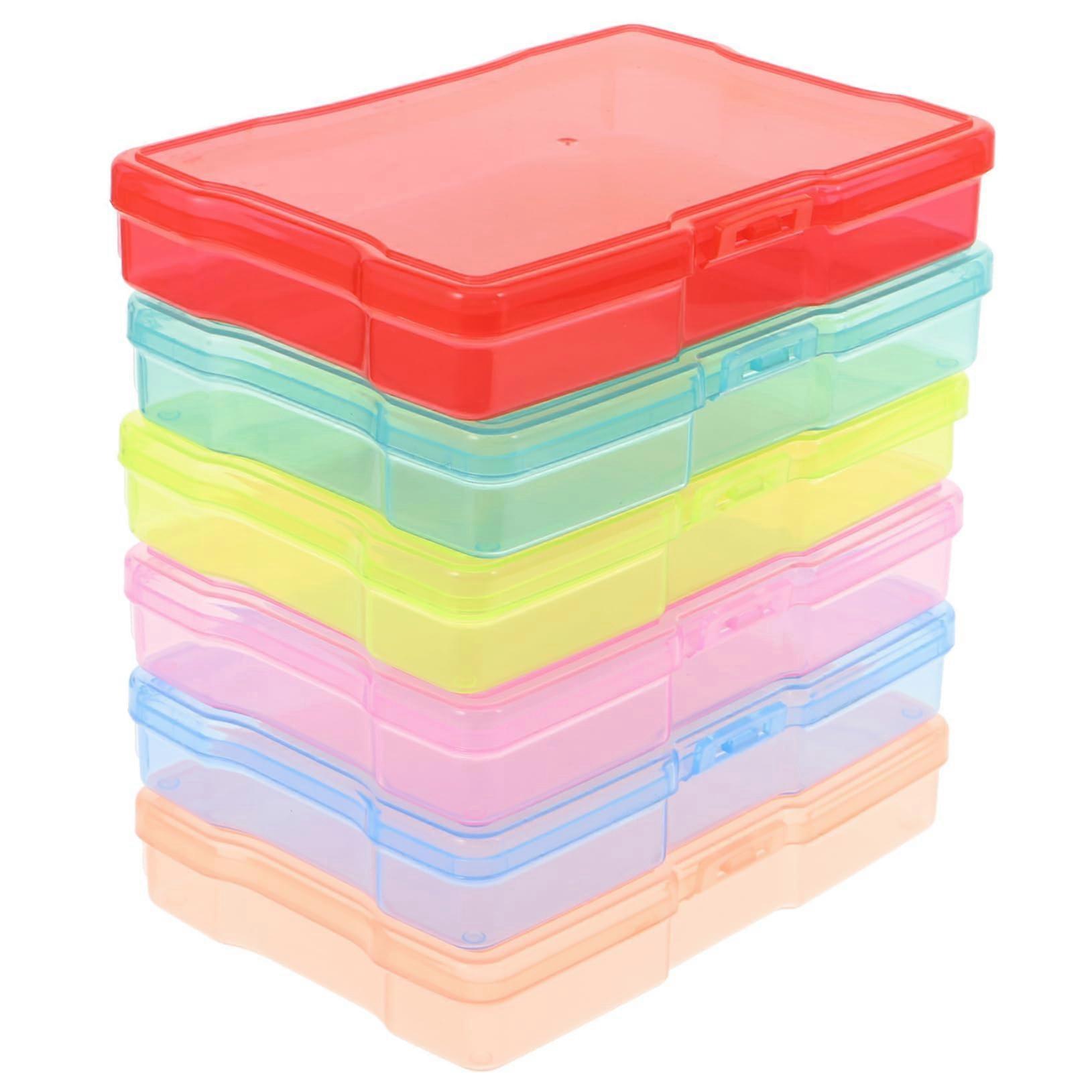 Photo Storage Containers 2 Sets Plastic Housing for Electronic Components Colourful Organiser TaskBoxes Special Education