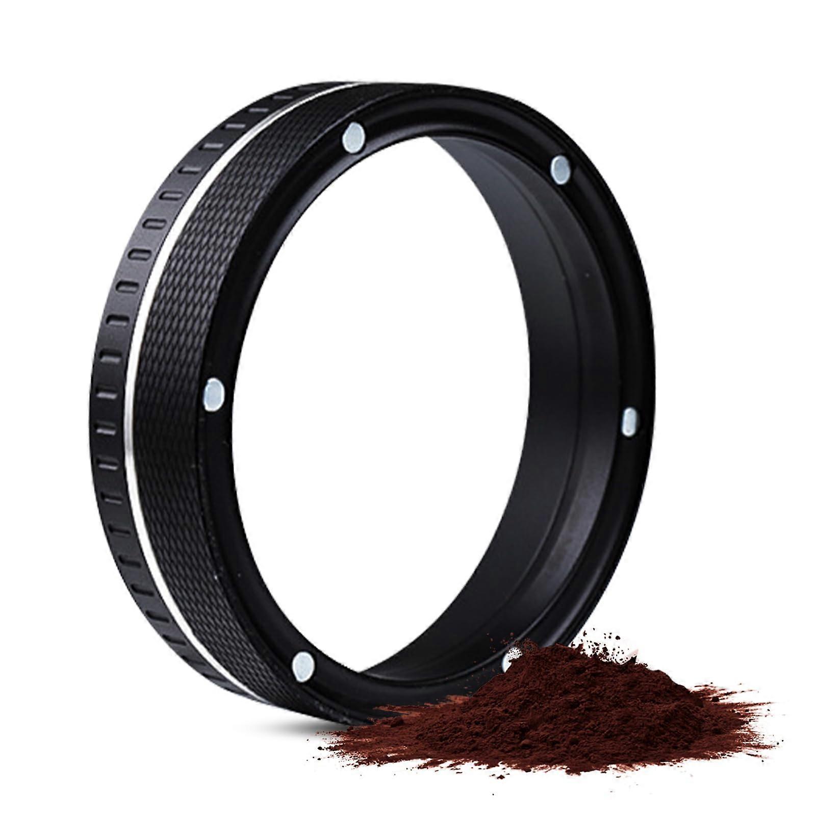 Aluminum Alloy Magnetic Dosing Funnel Diamond Texture 6 Magnetic Points 54mm Portafilter Compatibility Delonghi