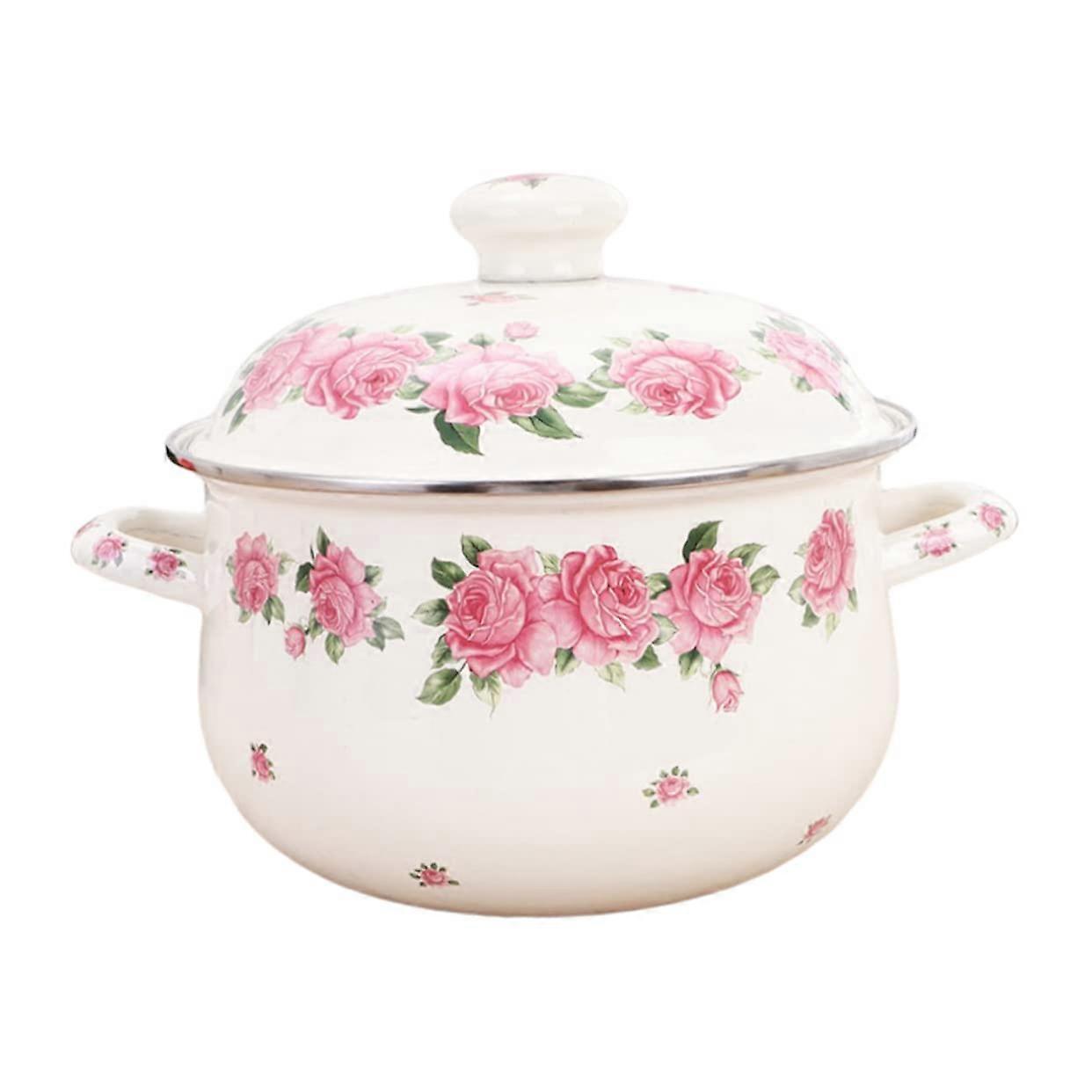 Kitchen Soup Pot with Double Handles, Temperature Resistant, Easy to Clean