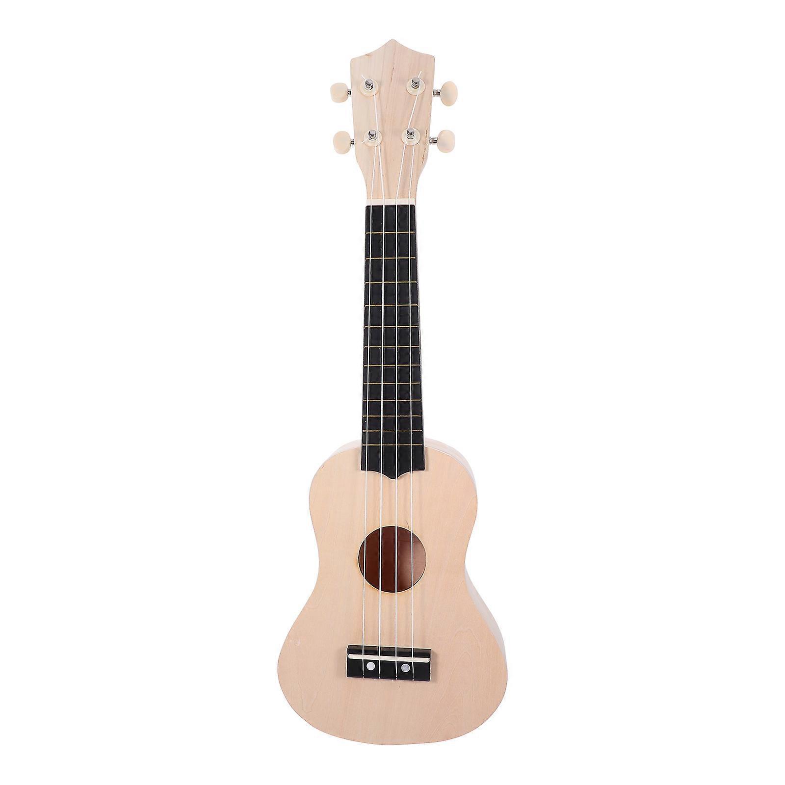 DIY Ukulele Kit for Beginners with Complete Accessories and Tools for Assembly and Painting Wooden Khaki Color