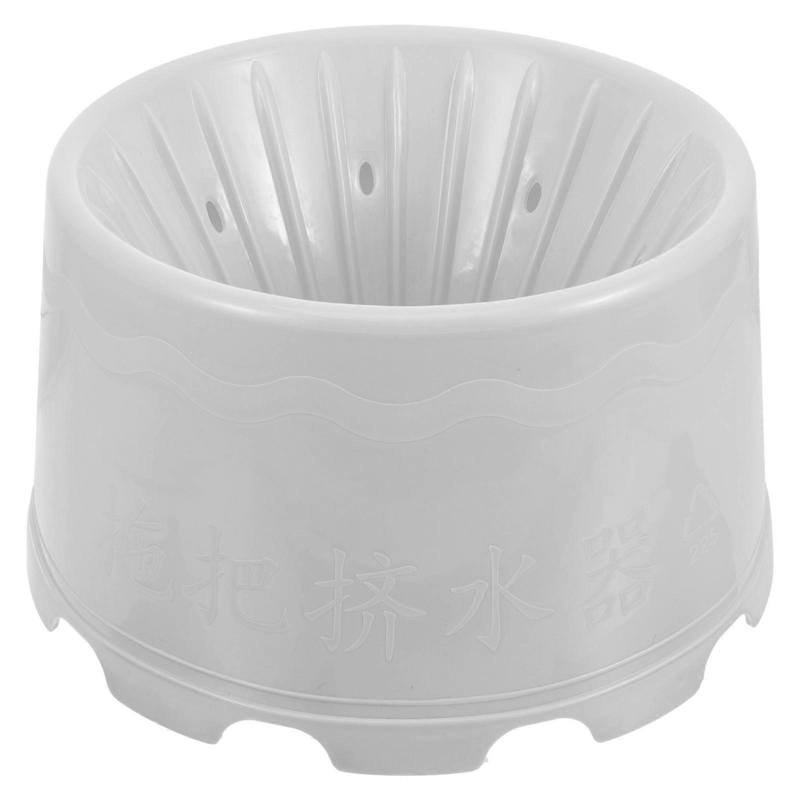 Durable Plastic Mop Bucket with Draining Holes for Home Use Light Grey