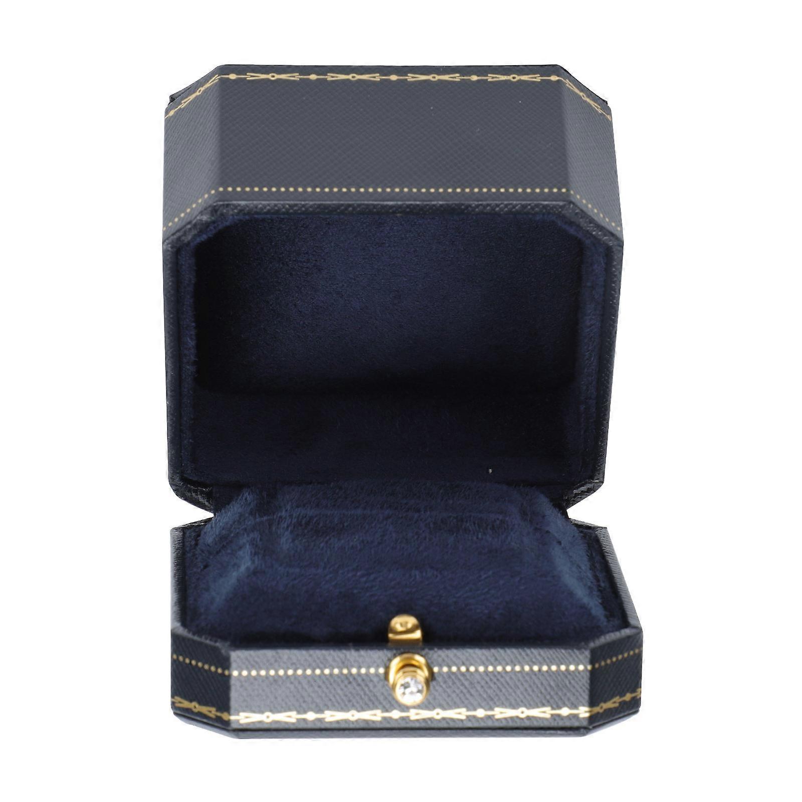 Jewelry Storage Box 1Pcs Decorative Jewelry Case For Household Item Blue Elegant Style Rectangular Shape Storage Function