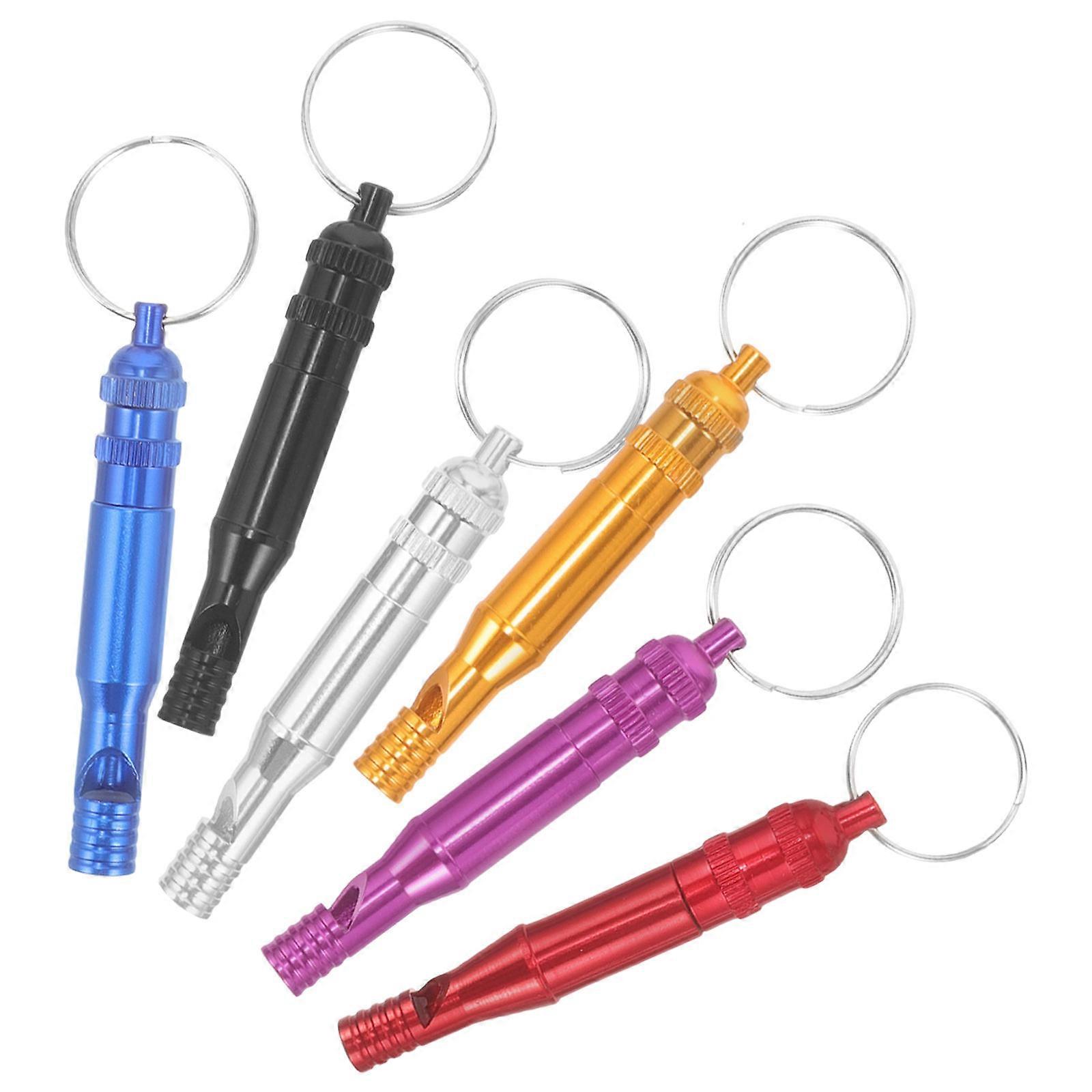 Metal Whistle 6Pcs Outdoor Survival Whistle Hiking Occasions Assorted Color Emergency Signal
