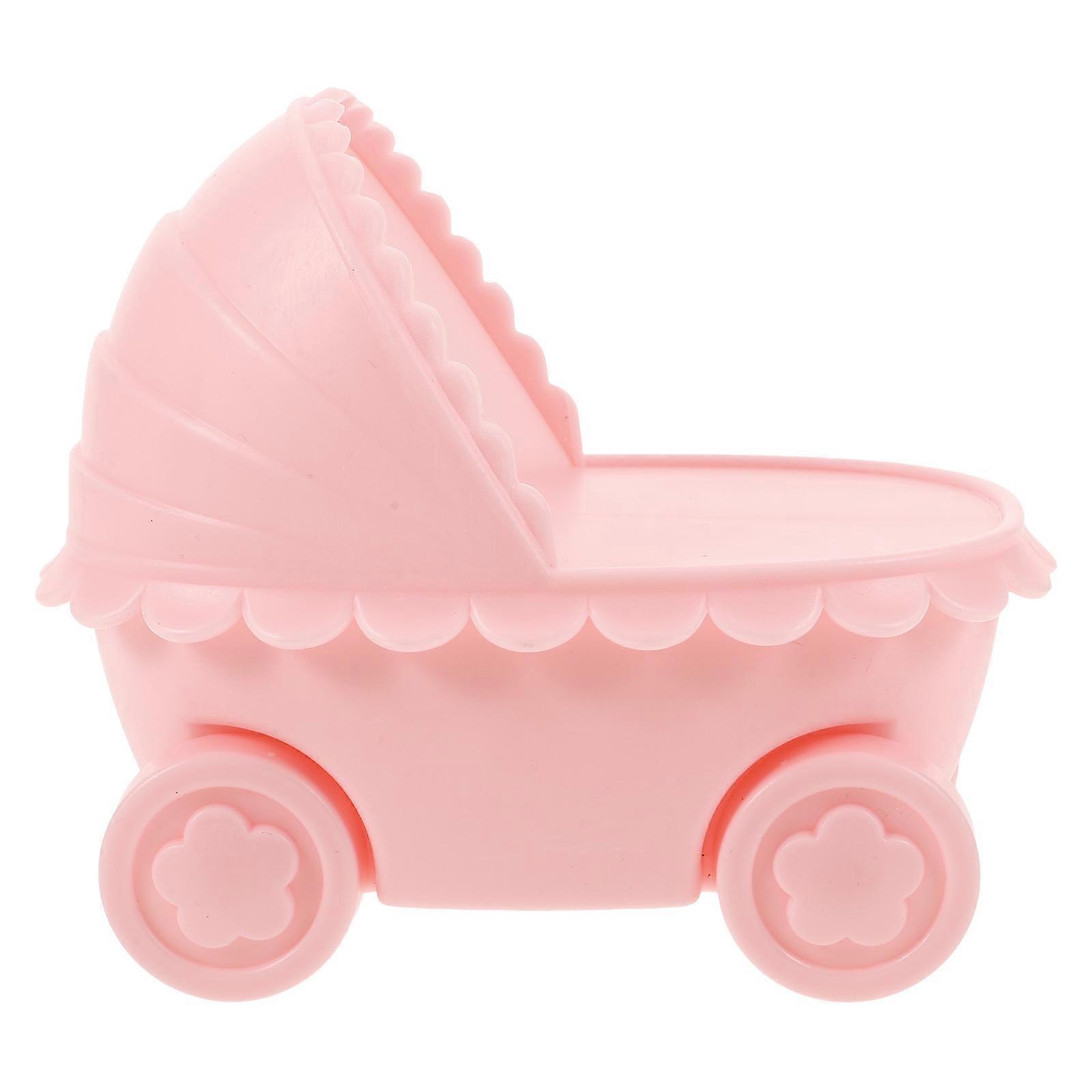 Pink Plastic Stroller Shaped Night Light for Home Use Unique Design Creates Romantic Atmosphere