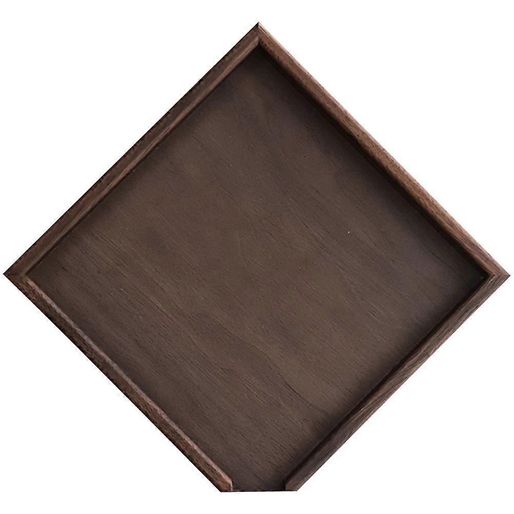 Wooden Tea Tray for Home Use in Coffee Color Made of Premium Wood Perfect for Afternoon Tea Time 12.5 x 8.7 inches