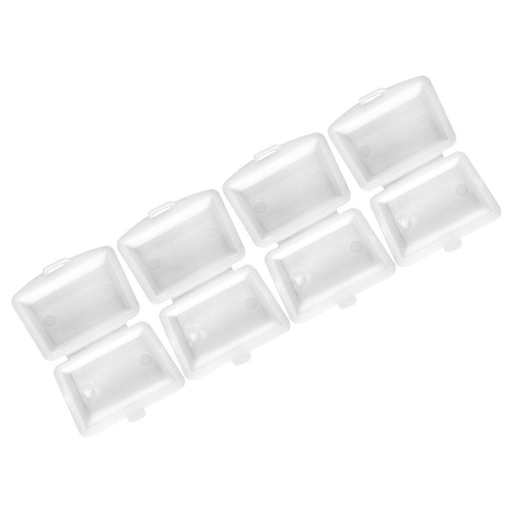 Miniature Food Box Props for Decoration 4pcs White Plastic Takeaway Boxes Realistic Design