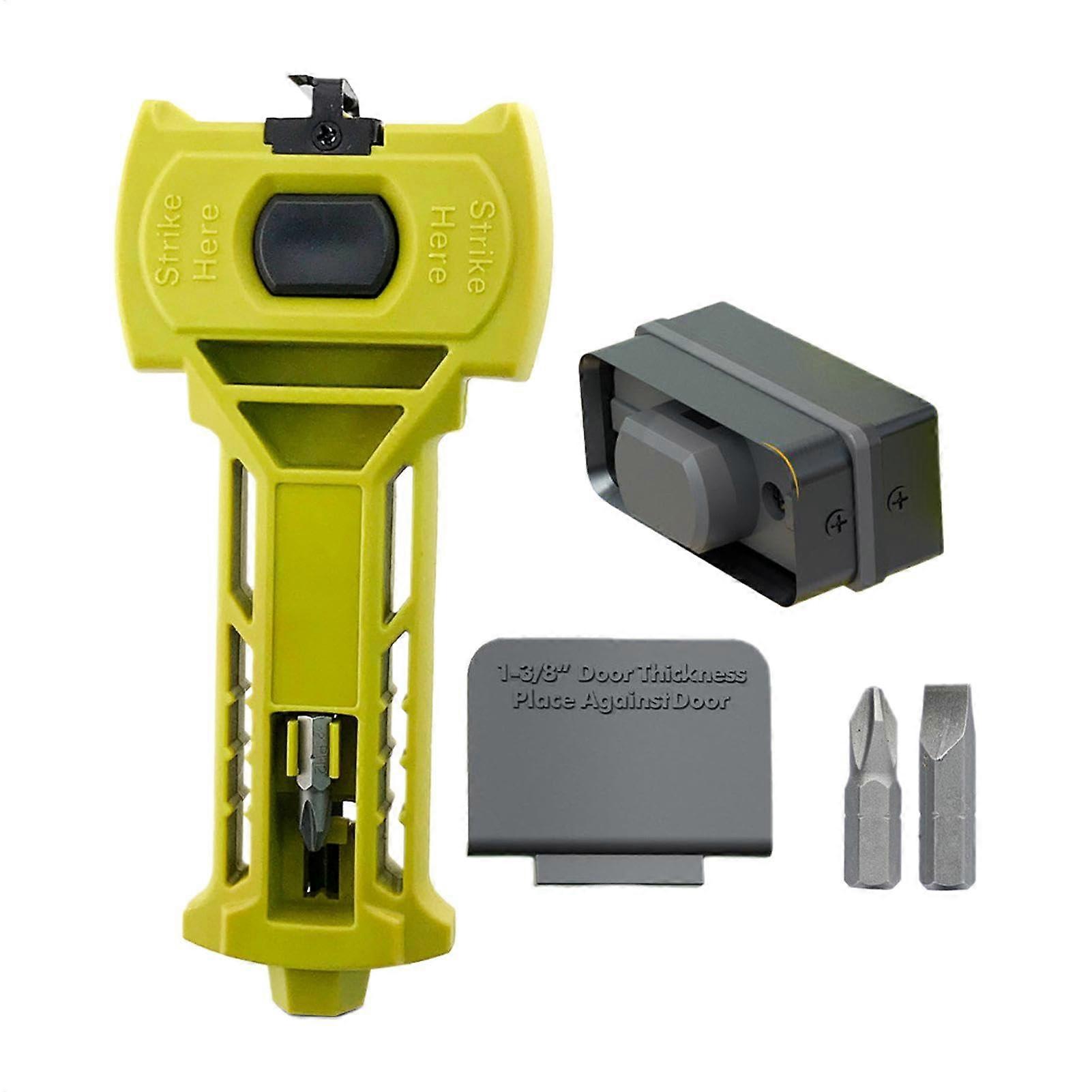 Door Locking Tool Installation Kit, Portable Multifunctional Precision Equipment for Professional Door Lock Installation