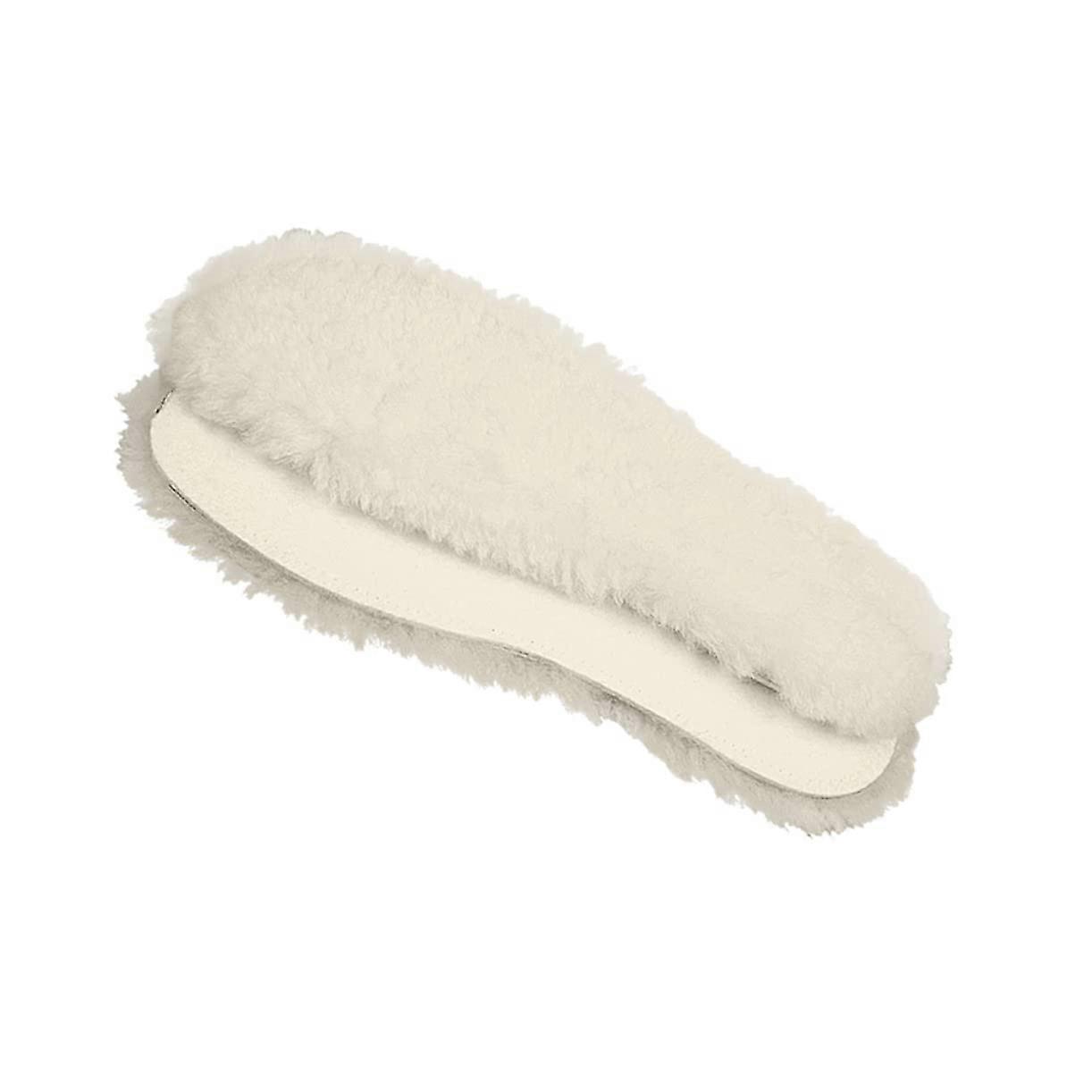 Wool Insoles For Winter Boots Size 35 Plush Breathable Moisture-Absorbing Shoe Pads For Warm Feet