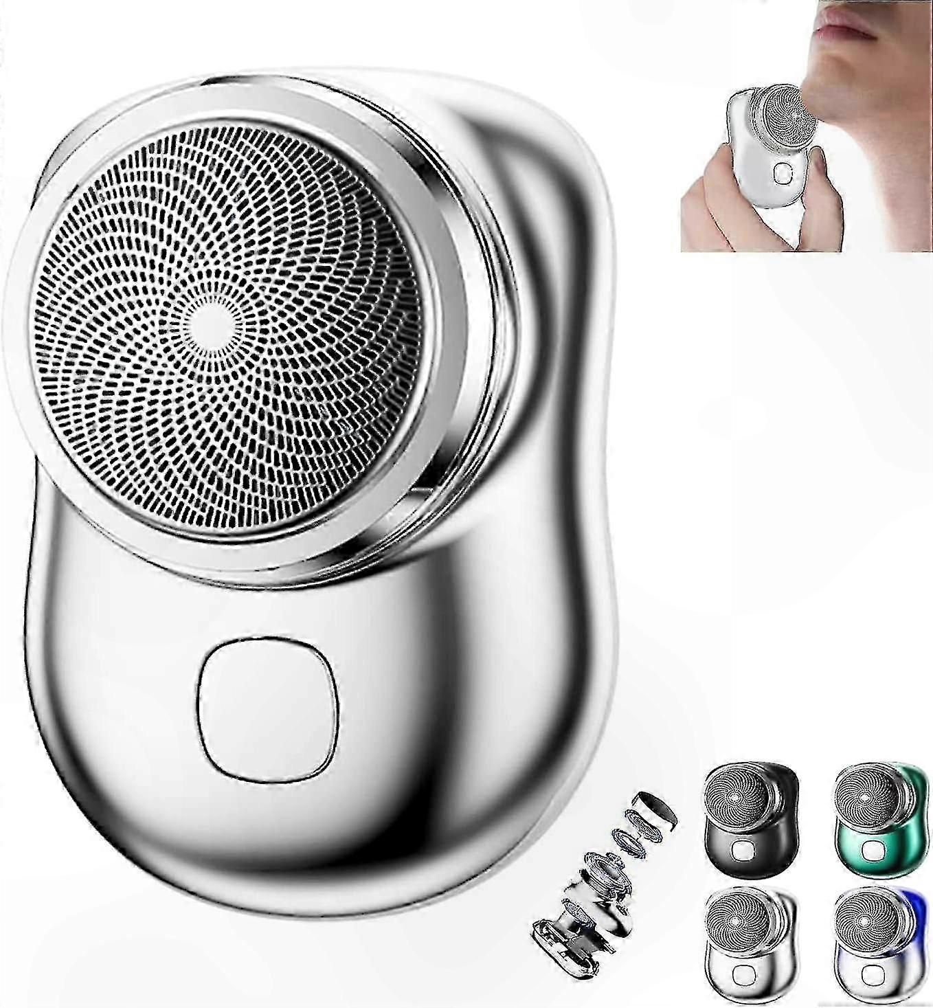 Mini Electric Shaver for Men, Portable USB Rechargeable Razor, Wet and Dry Use, Pocket-Sized Travel-Friendly Shaver for Smooth Shaving Experience
