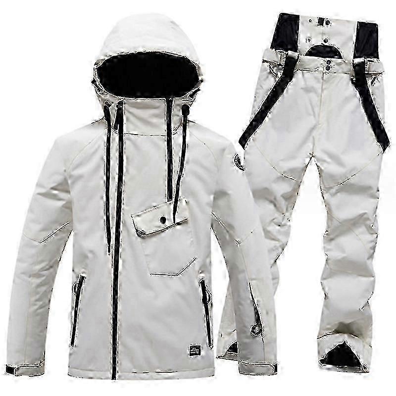 Warm Insulated Ski Jacket and Pants Set for Winter Sports