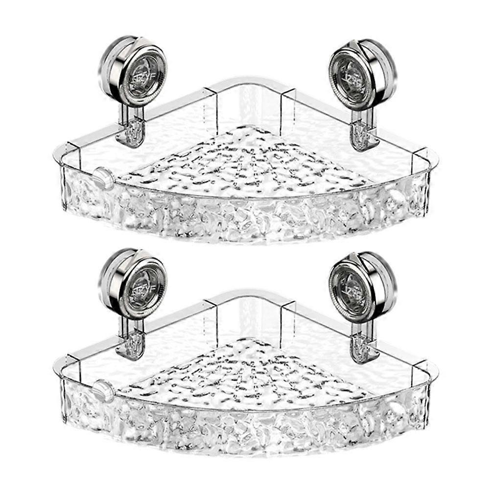 For Vacuum Suction Shelf Dual Absorption Nanogel Adhesive No Tools Installation Adjustable Layers Reusable Storage Organizer