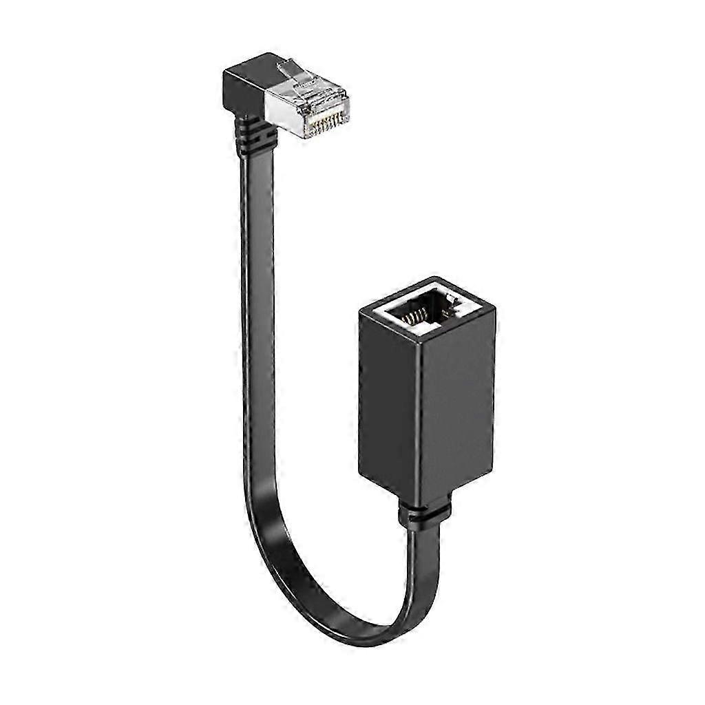 Cablu prelungitor Ethernet cu unghi drept Cablu Ethernet CAT7 de 90 de grade RJ45 pentru PC