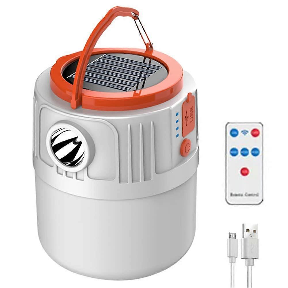 Solar Camping Light, USB Rechargeable Outdoor Light with Remote Control