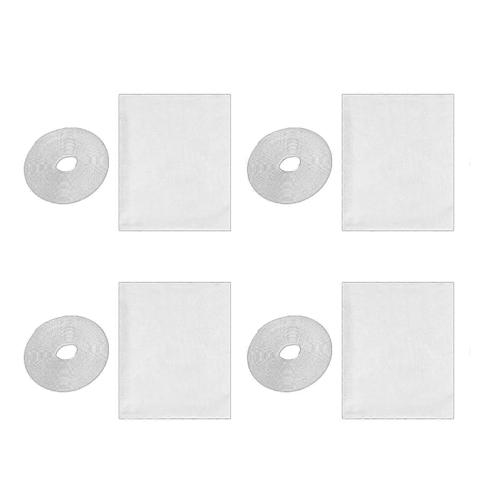 DIY Temporary Window Screens Curtains Replacement Selfs Adhesive Antis Mosquitoes Mesh Window Screen with Sticky Tape  White