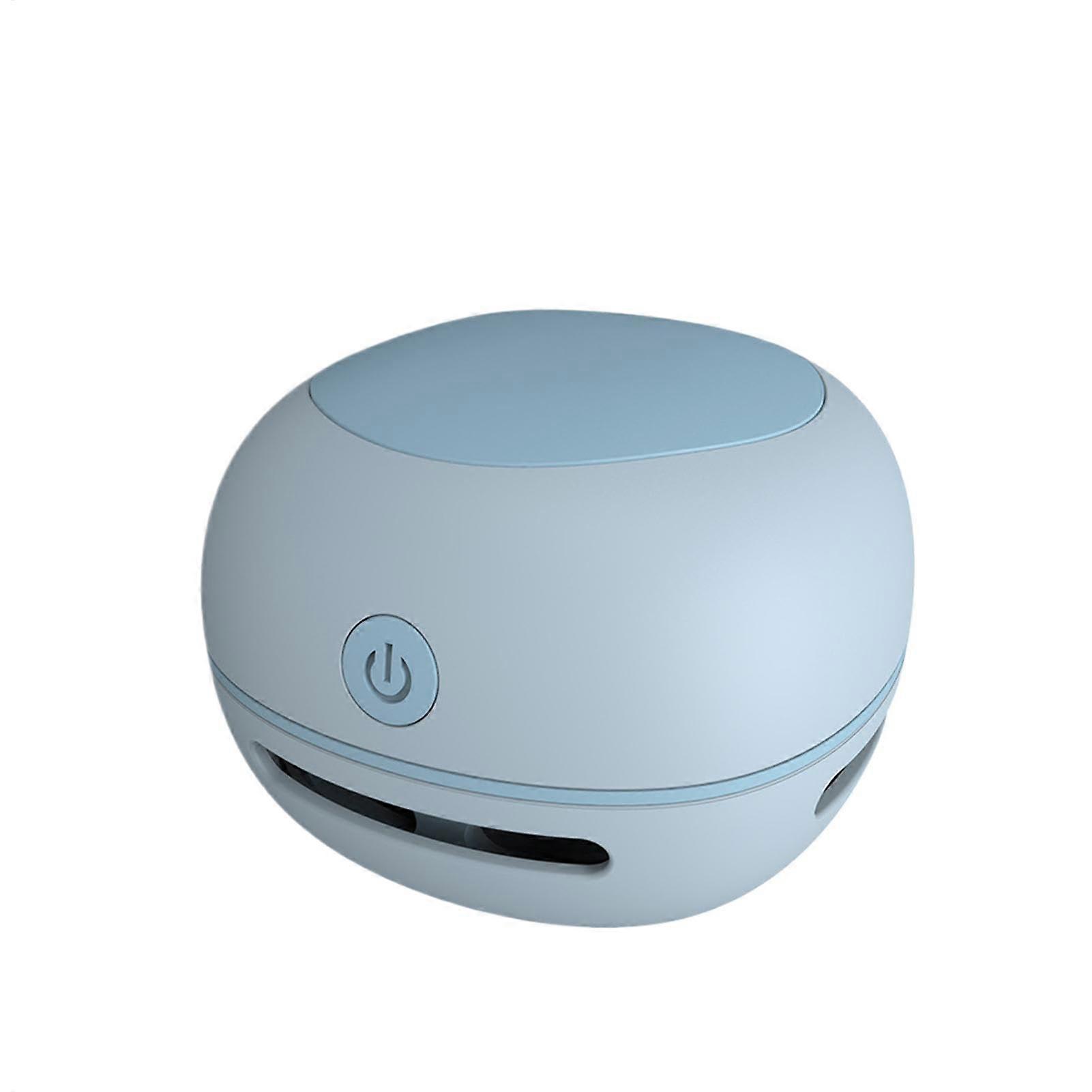 Desk Vacuum Cleaner, Rechargeable Tabletop Dust Sweeper, Portable USB Charging Desktop Cleaner, 3.35x3.35x3.15 Inches, Blue
