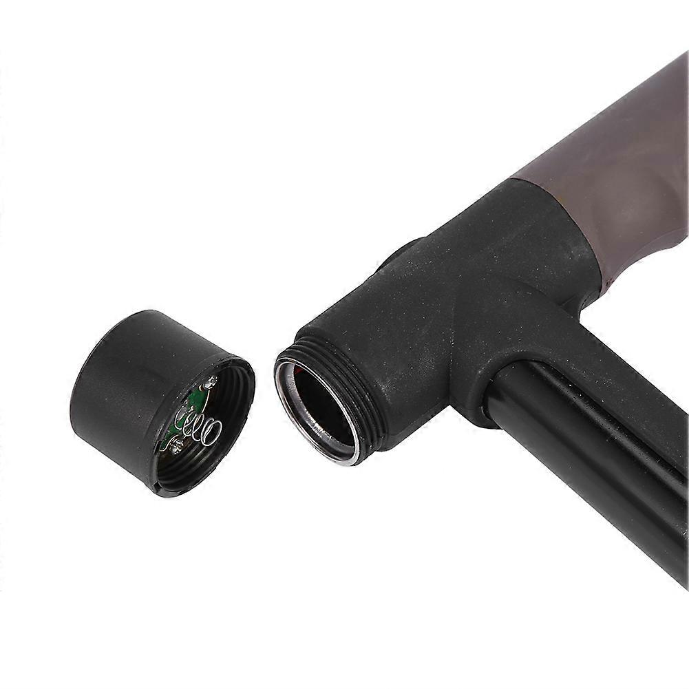 Retractable Collapsible LED Double T Handle Walking Stick 90cm Black