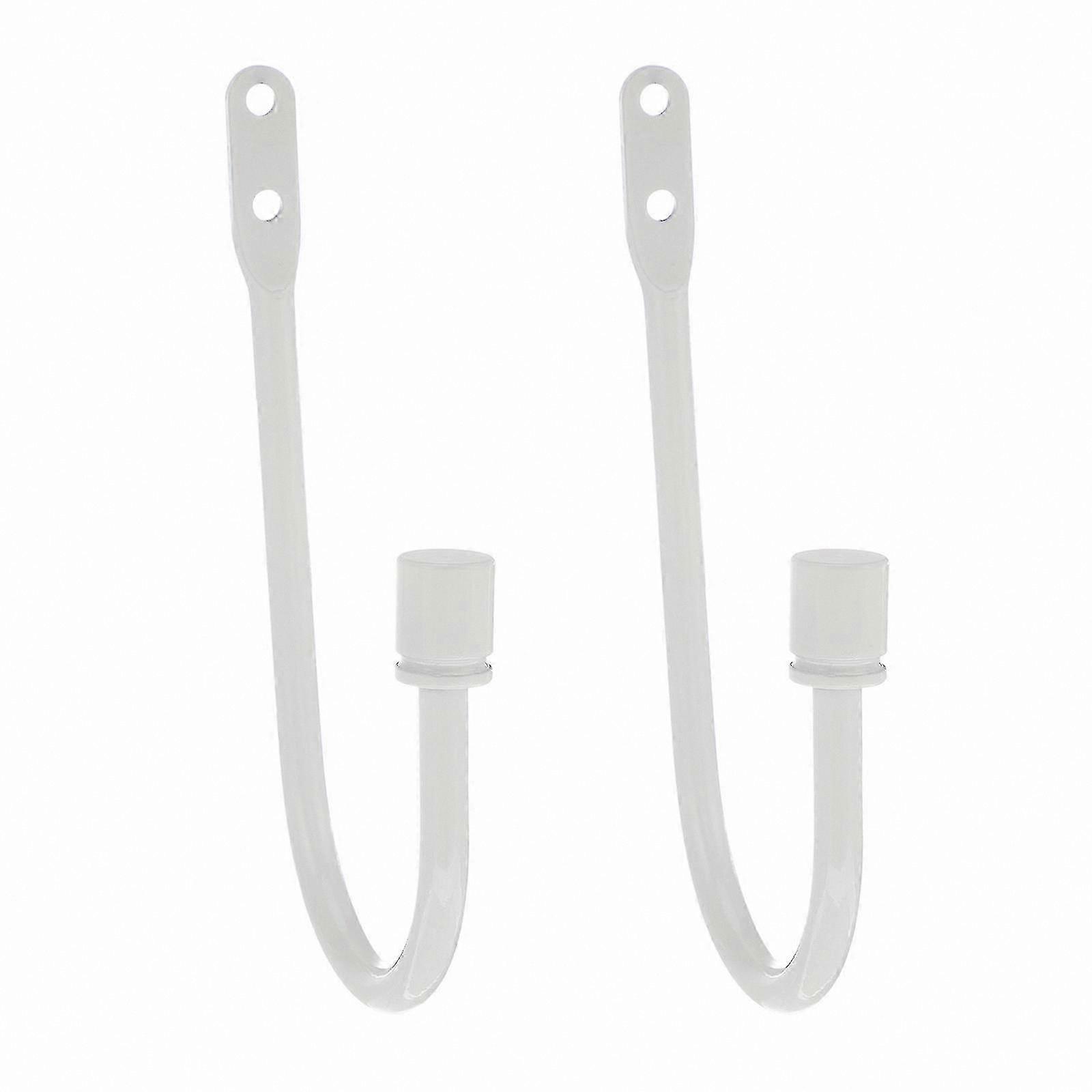 U-Shape Curtain Holdback Hooks for Wall Mounting, Set of 1 Pair