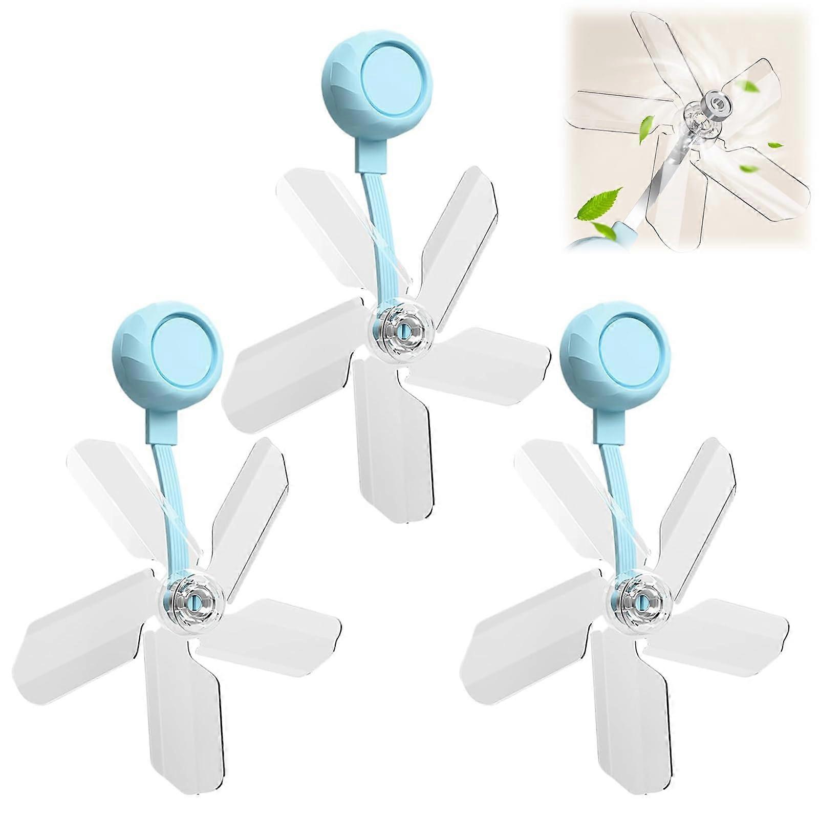 Air Conditioner Deflector Set of 3, Suction Cup Duct Redirector, 360° Adjustable Guide Fan for Home Use, Blue