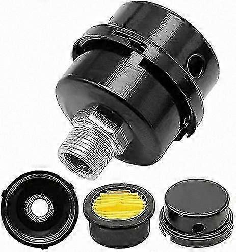 Metal Air Compressor Muffler with 20mm Thread and 1/2"PT Fitting for Noise Reduction