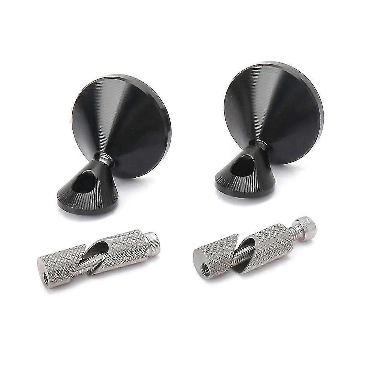 Motorcycle Accessories Handlebar End Mirror Side Rotation Black