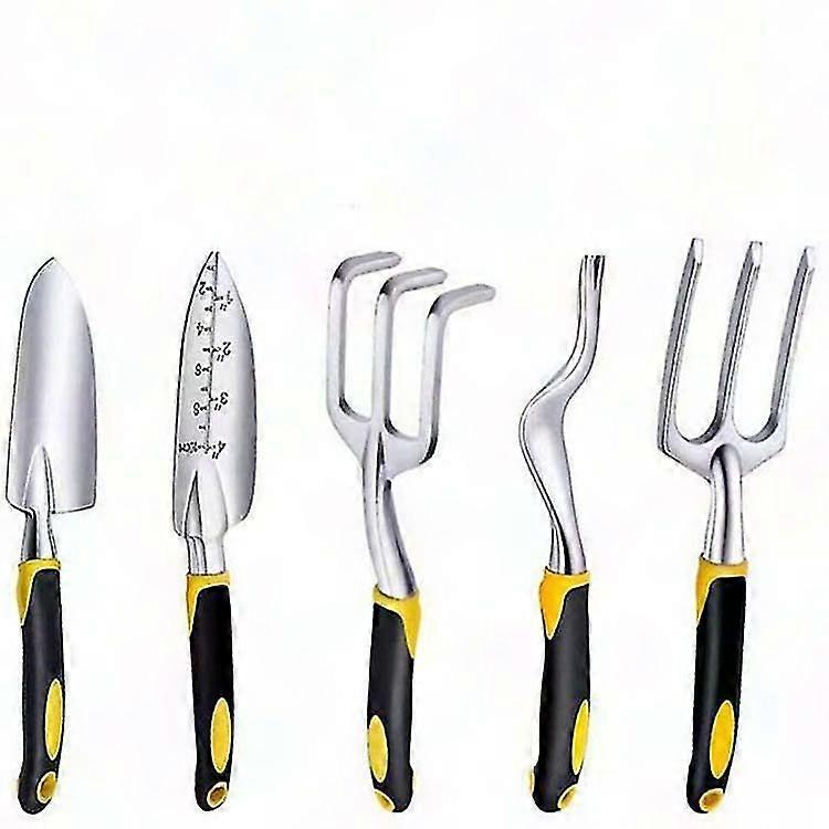5-Piece Garden Tools Set - Essential Gardening Tools for Planting & Weeding