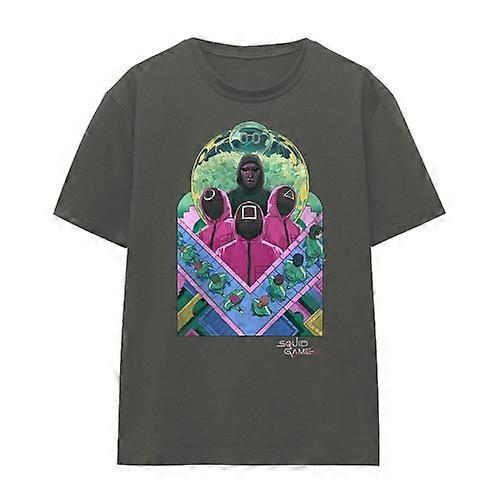 Squid Game Womens/Ladies Front Man and Guards Comic T-Shirt