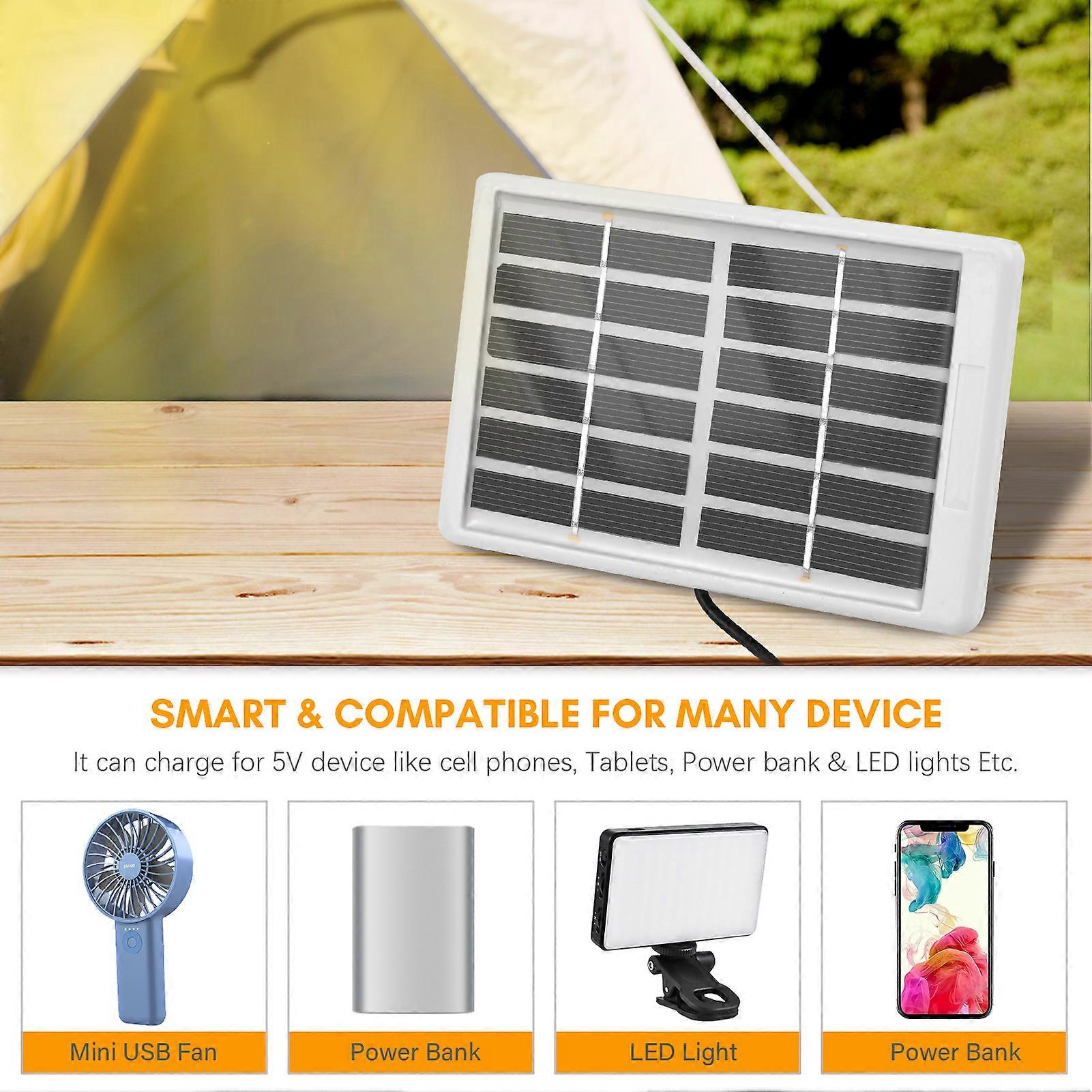 1.2W 6V Portable Solar Panel, Polycrystalline Solar Panel, Mini Solar Panel, High Efficiency Portable Solar Module with Micro USB Port