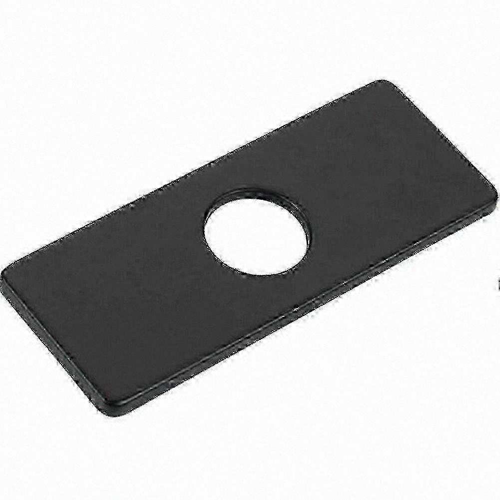 キッチン用ステンレススチール製シンク蛇口穴カバープレート - 洗練されたブラック仕上げアクセサリー