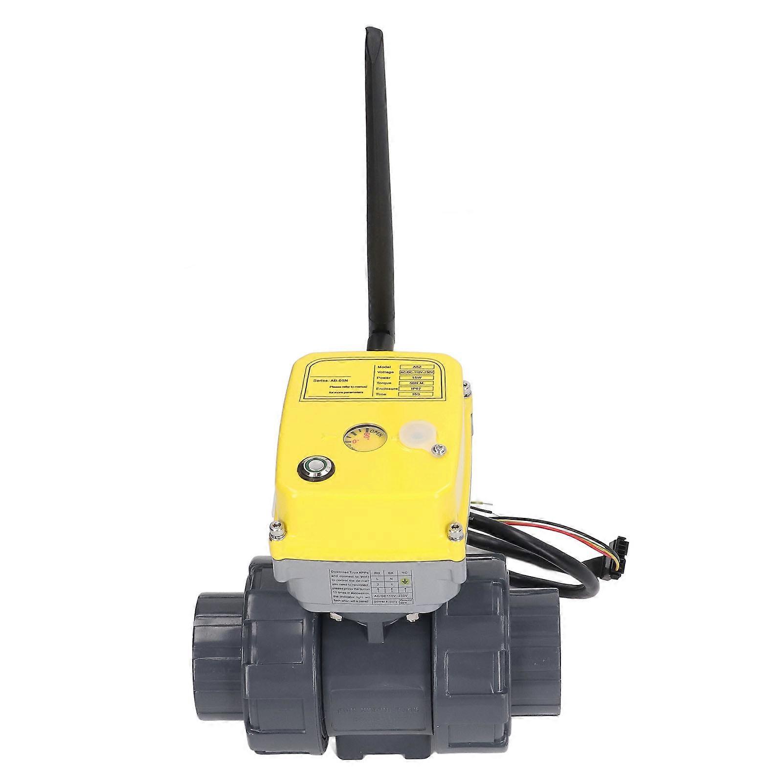 WIFI Inteligentny elektryczny zawór kulowy PVC 110-230V 15W IP67 Pilot
