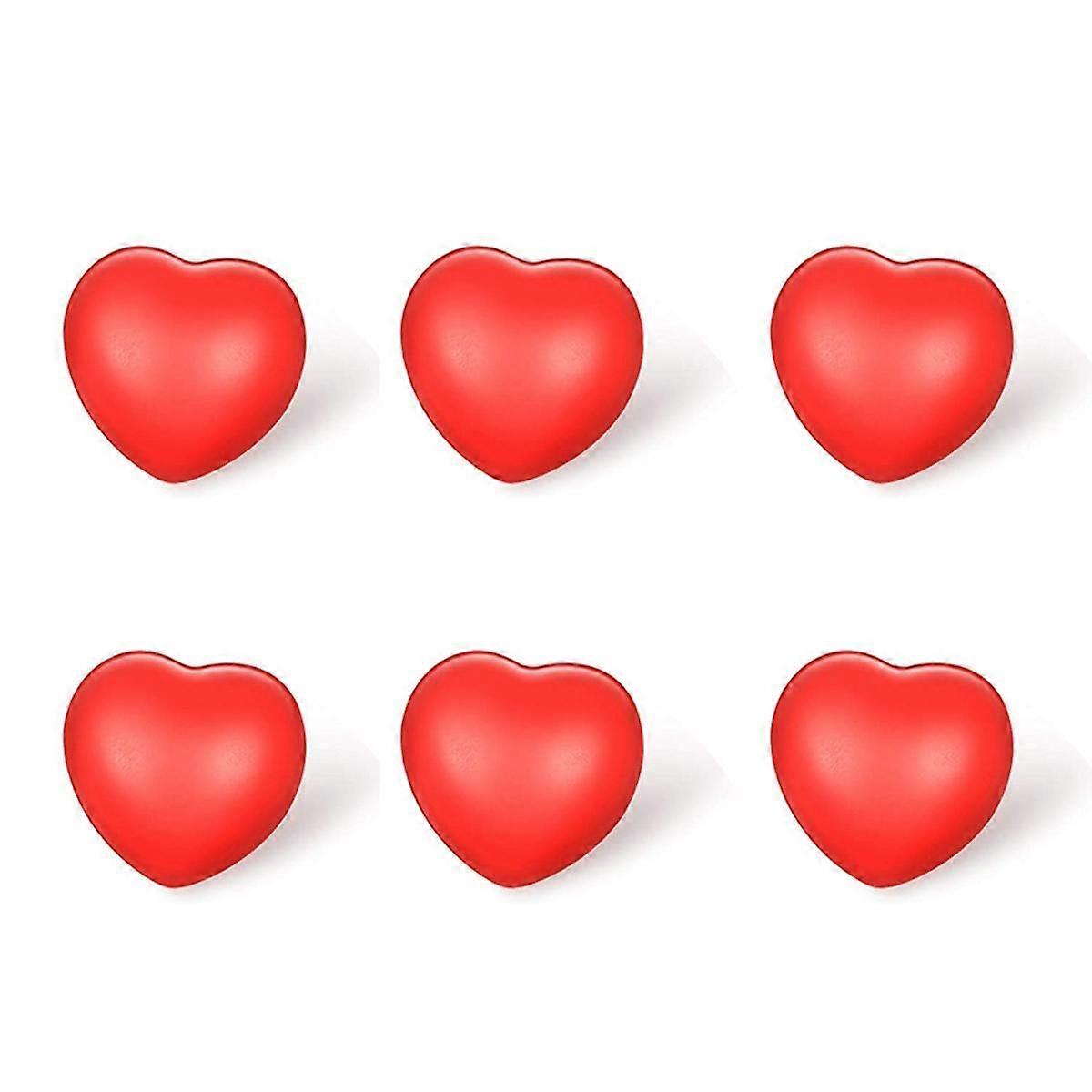 6Pcs 1.5 inch Stress Balls 's Day Heart Shapeds Foam Stress Relief Ball for School Carnival Reward