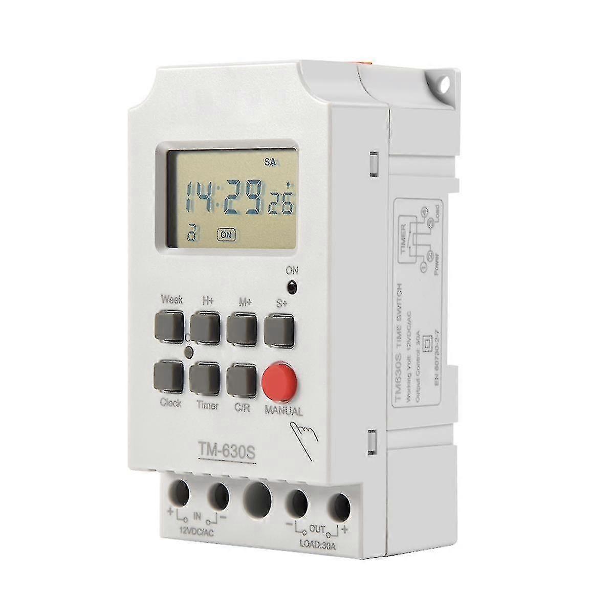 Tm630S-4 12V Seconds Control Timer Switch Large Screen Digital Display Hot Pin Voltage Output Time C