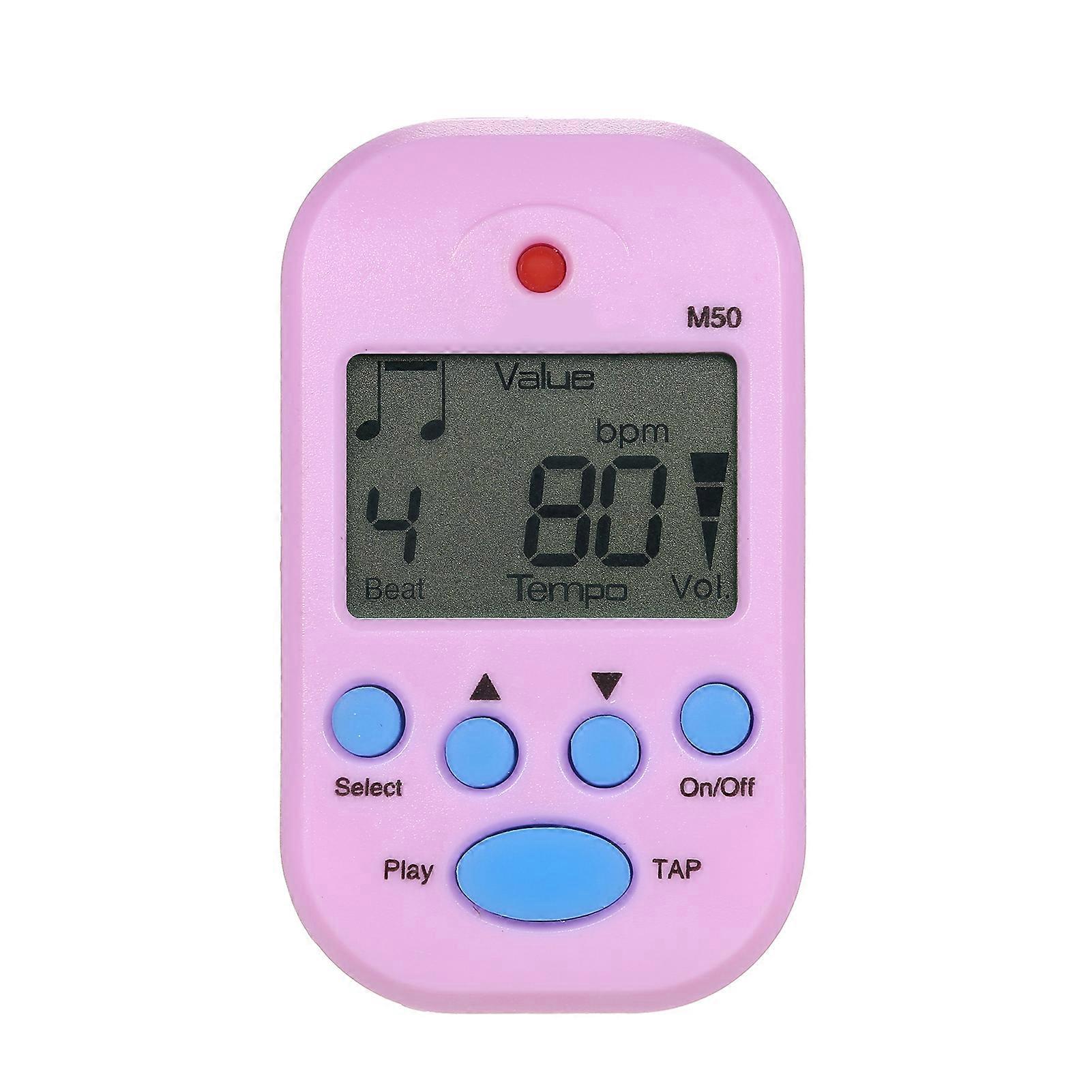 Mini Digital Metronome M50 Clip-On Electronic Tempo Metronome Pocket Size for Guitar Piano Violin Drum and Other Instruments