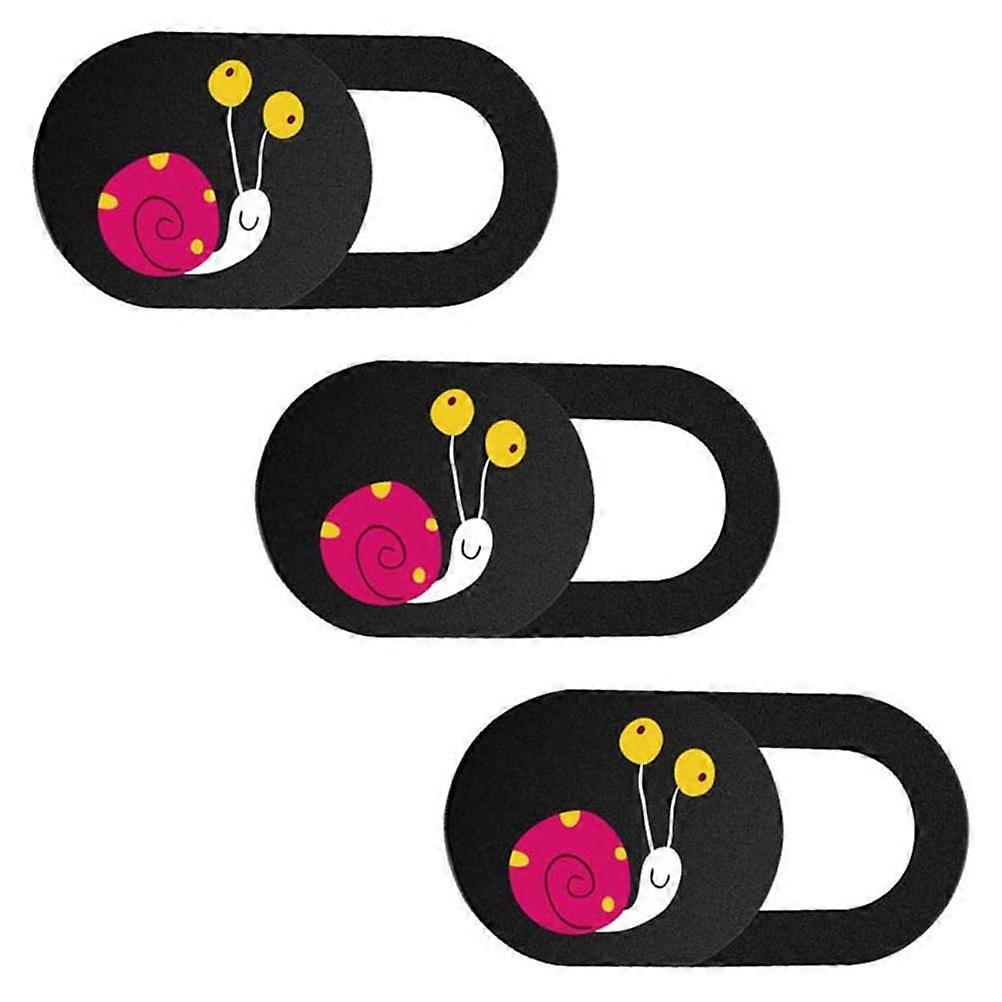 Computer Webcam Cover Cartoon Snail for Laptop Use Assorted Color Webcam Compatibility 3Pcs