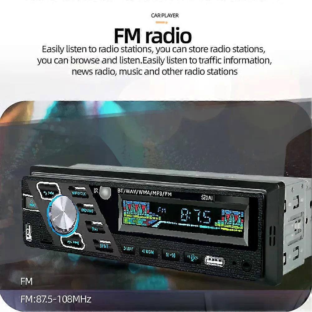 24V 4-Channel 1Din Car Radio Stereo Surround Audio Bluetooth Adapter USB/SD/FM/WMA/MP3 Multimedia Player Radio Remote Controller