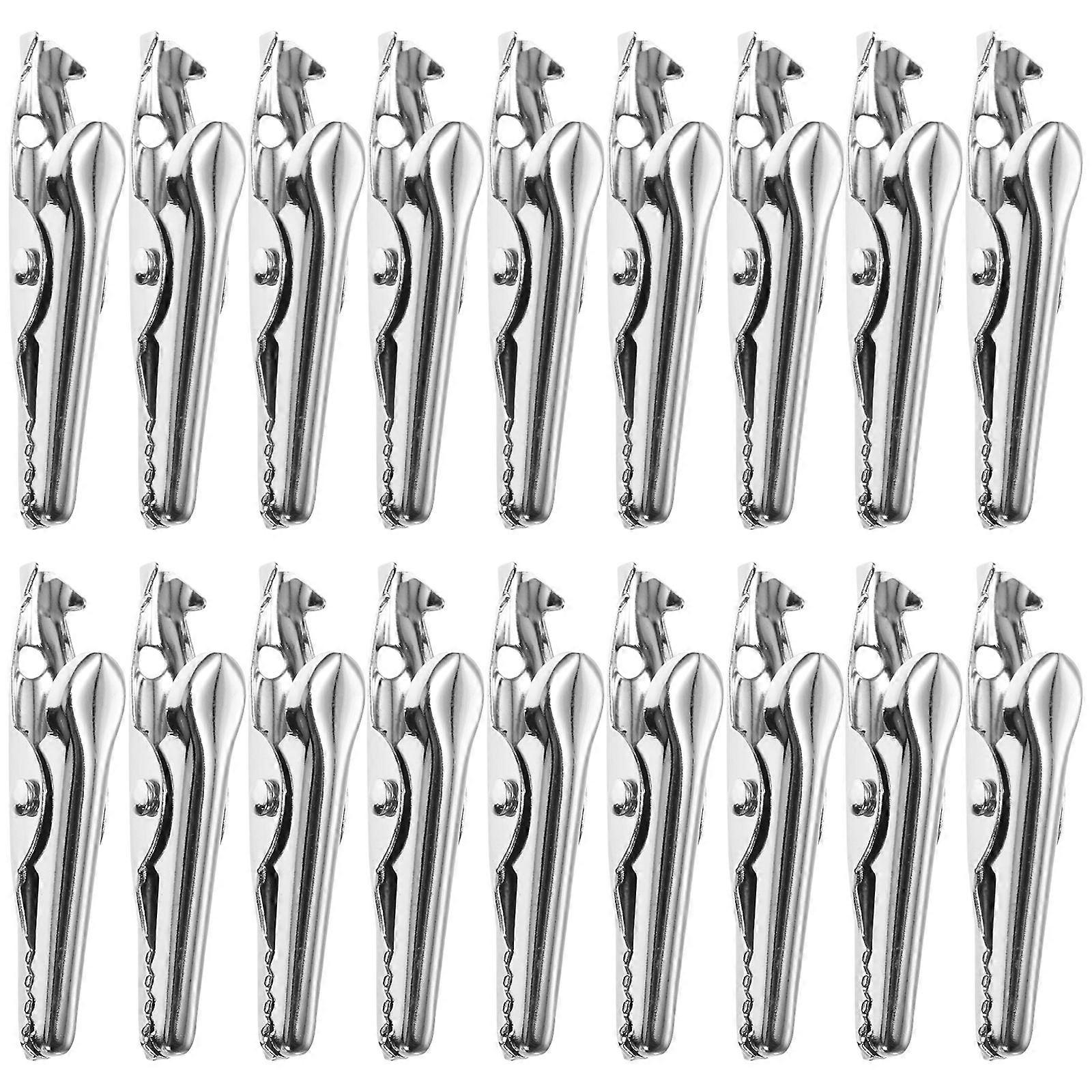 Metal Clips Electrical 40Pcs Silver Spring Clamps with Quick Connect for Home Use