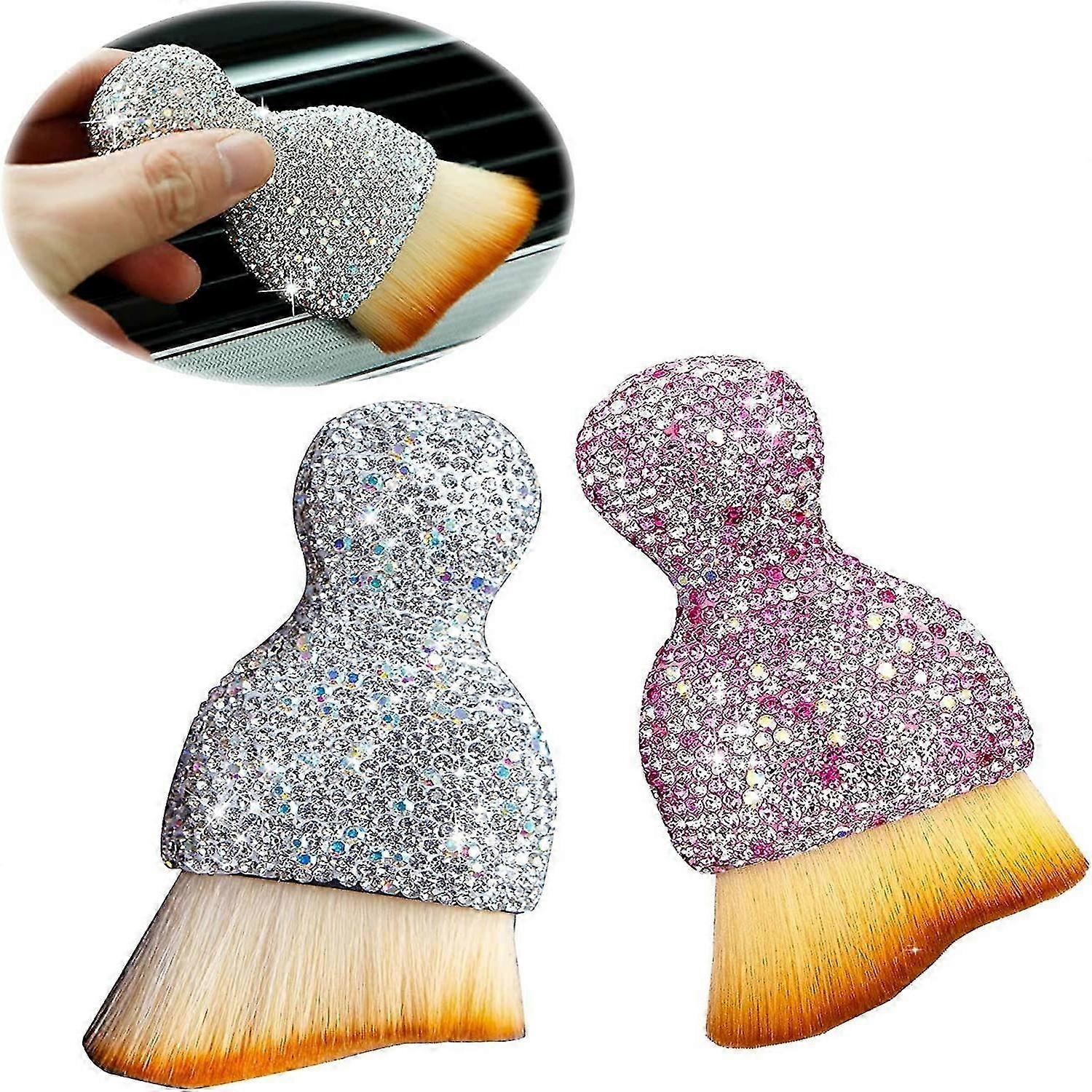 Brosses de nettoyage à brosse douce de strass automatiques - 2 outils de nettoyage intérieurs Détail, intérieur de ventilation