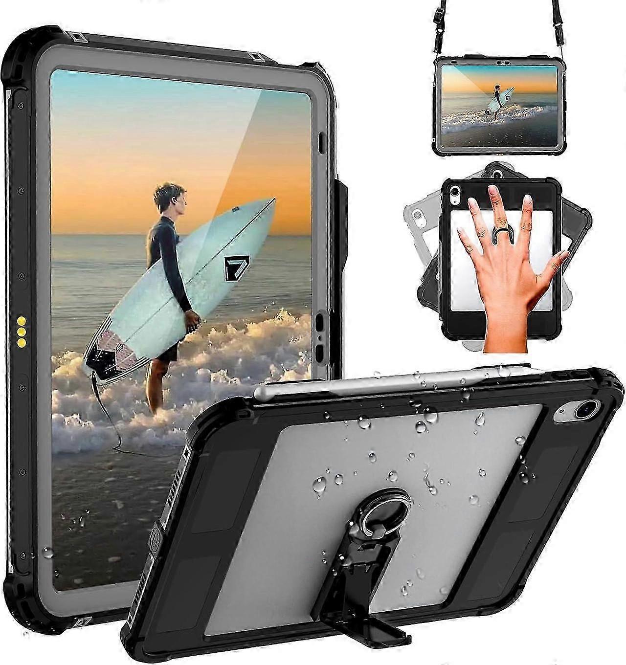 2025 Waterproof Case for iPad (A16) 11th Generation 11 inch 2025 / 10th Generation 10.9 Inch 2022 Case with Screen Protector with Pencil Holder & Stan