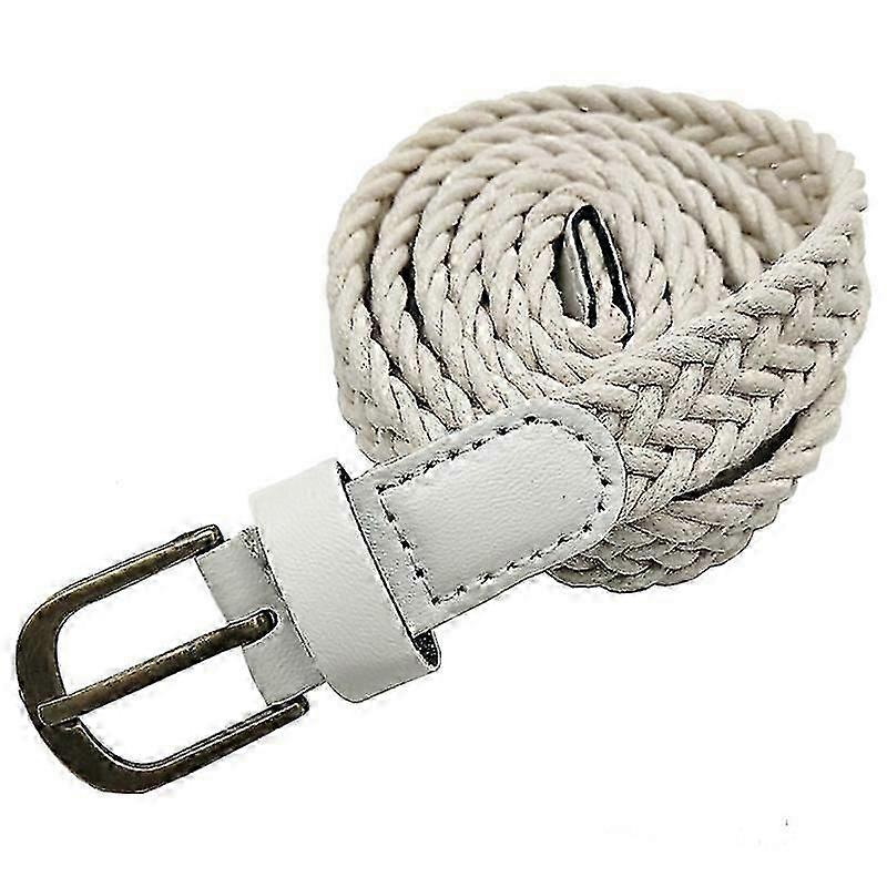 kvinners elastiske belter strekke flettet belte pin spenne wasitband