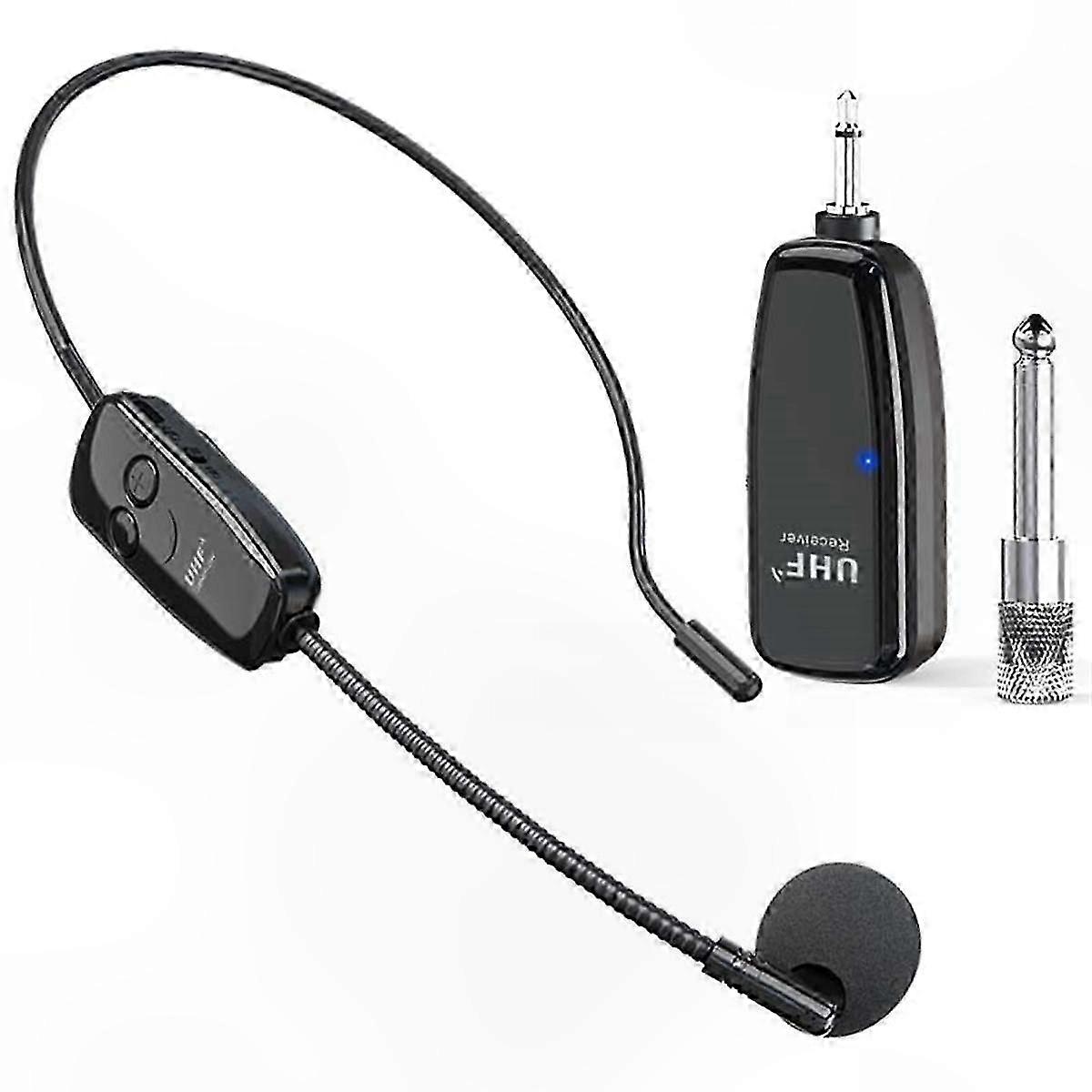 Voice Amplifier Wireless Headset Microphone System for Clear Communication and Performance Use