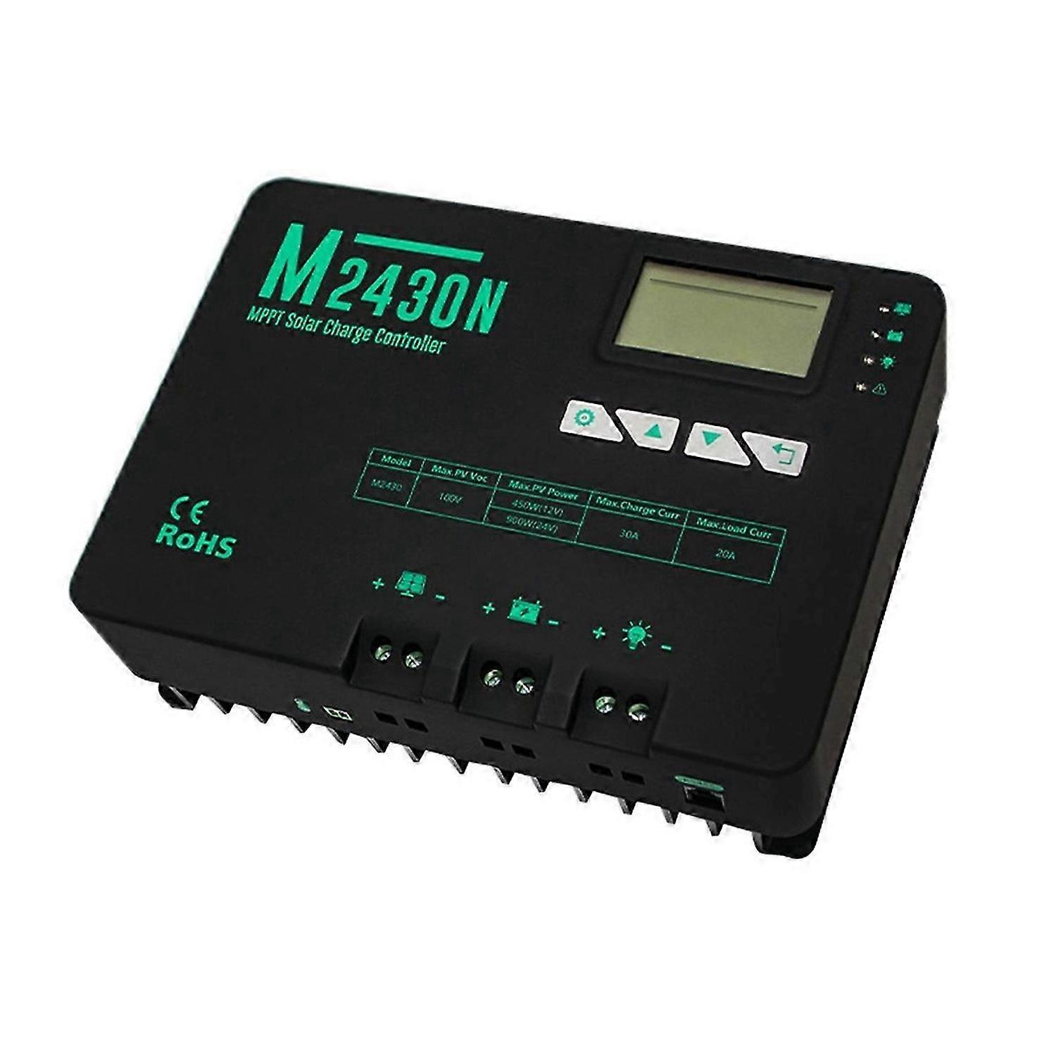 MPPT Solar Controller 12v24v 30A Rv Photovoltaic Controller Marine Controller with Lcd High-Definiti
