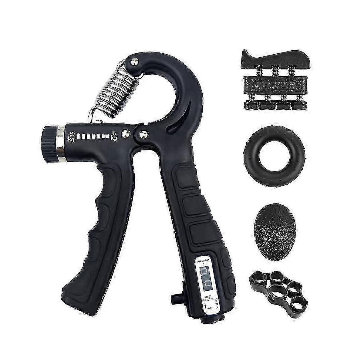 5Pack Grip Strength Trainer Kit Adjustable Count Hand Grip Set with Finger Exerciser Hand Extension Edition 2025