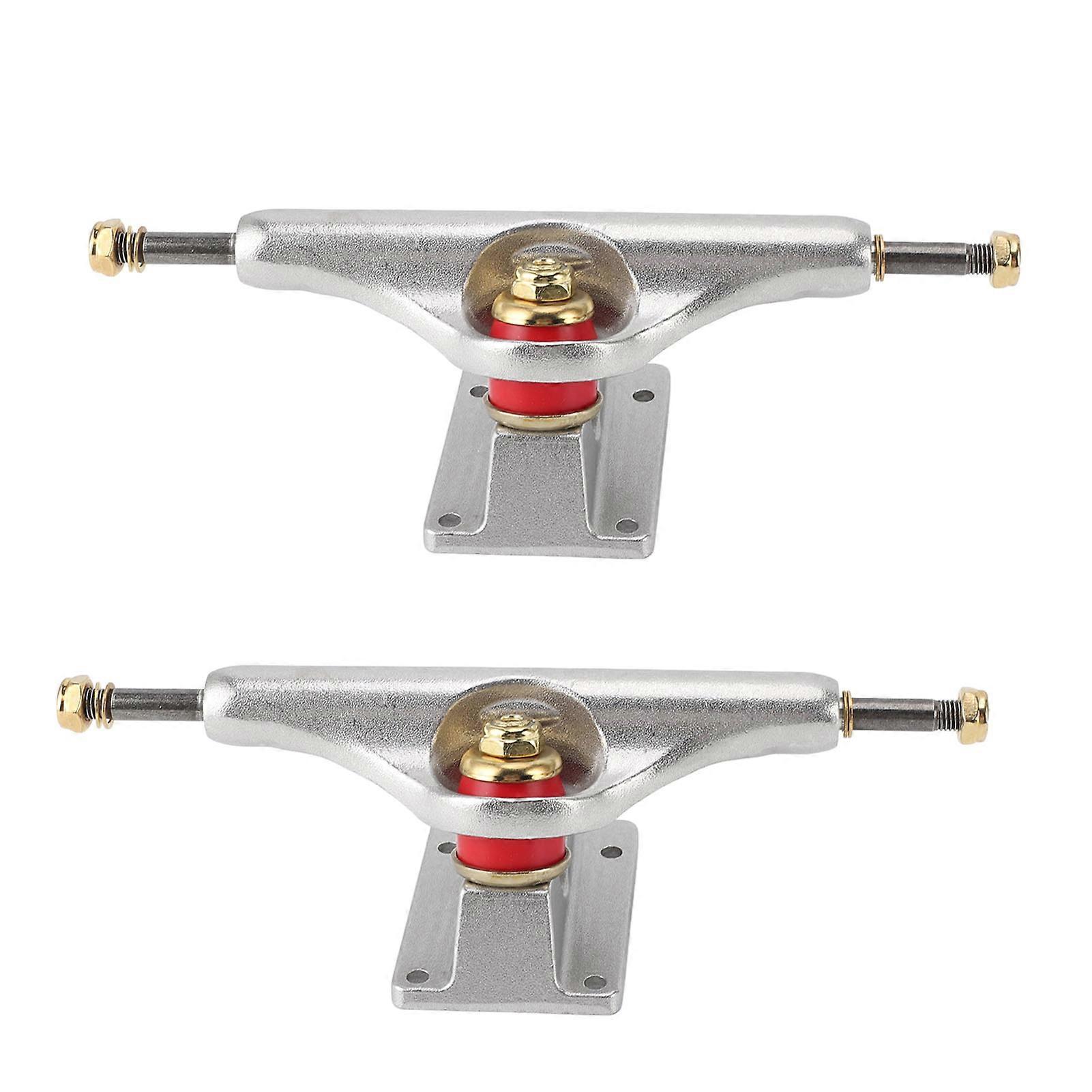 Lot de 2 trucks de skateboard creux de 5,5 pouces en alliage d'aluminium absorbant les chocs