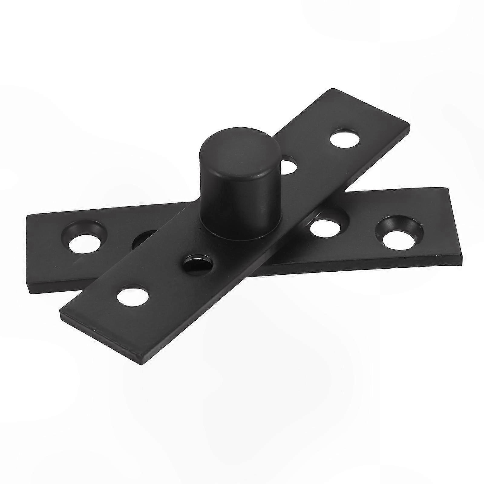 Cabinet Pivot Hinge Hardware with Circular Shaft for Top and Bottom Mounting, Black, 7.50x2.10x1.80cm (1 Pack)