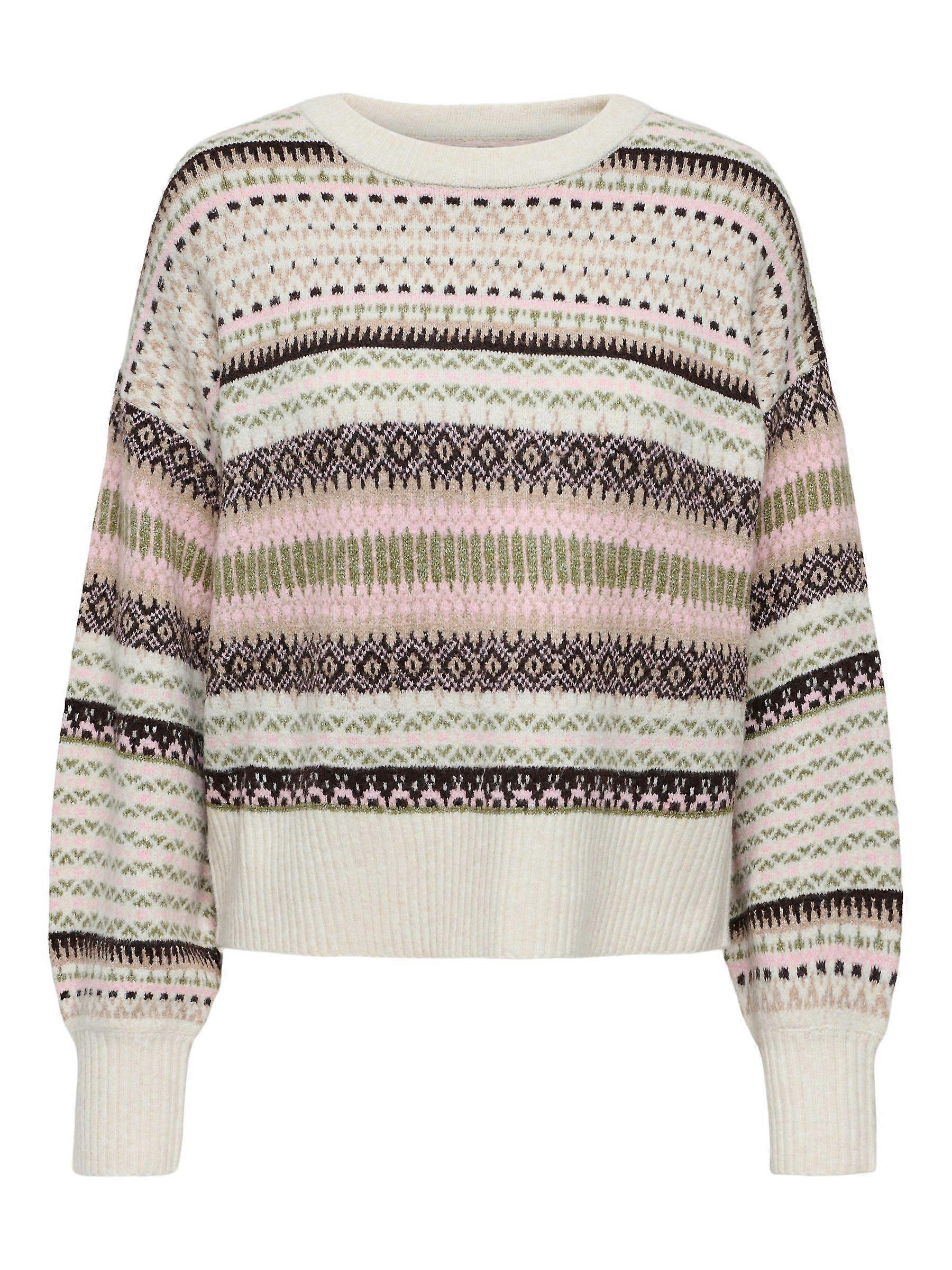 ONLY Damen Strickpullover mit Norwegermuster, modisch und gemütlich