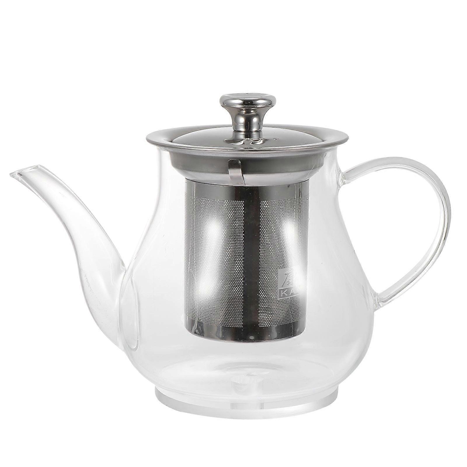 Yongwei Glass Tea Kettle with Whistling Spout & Infuser for Home & Hotel