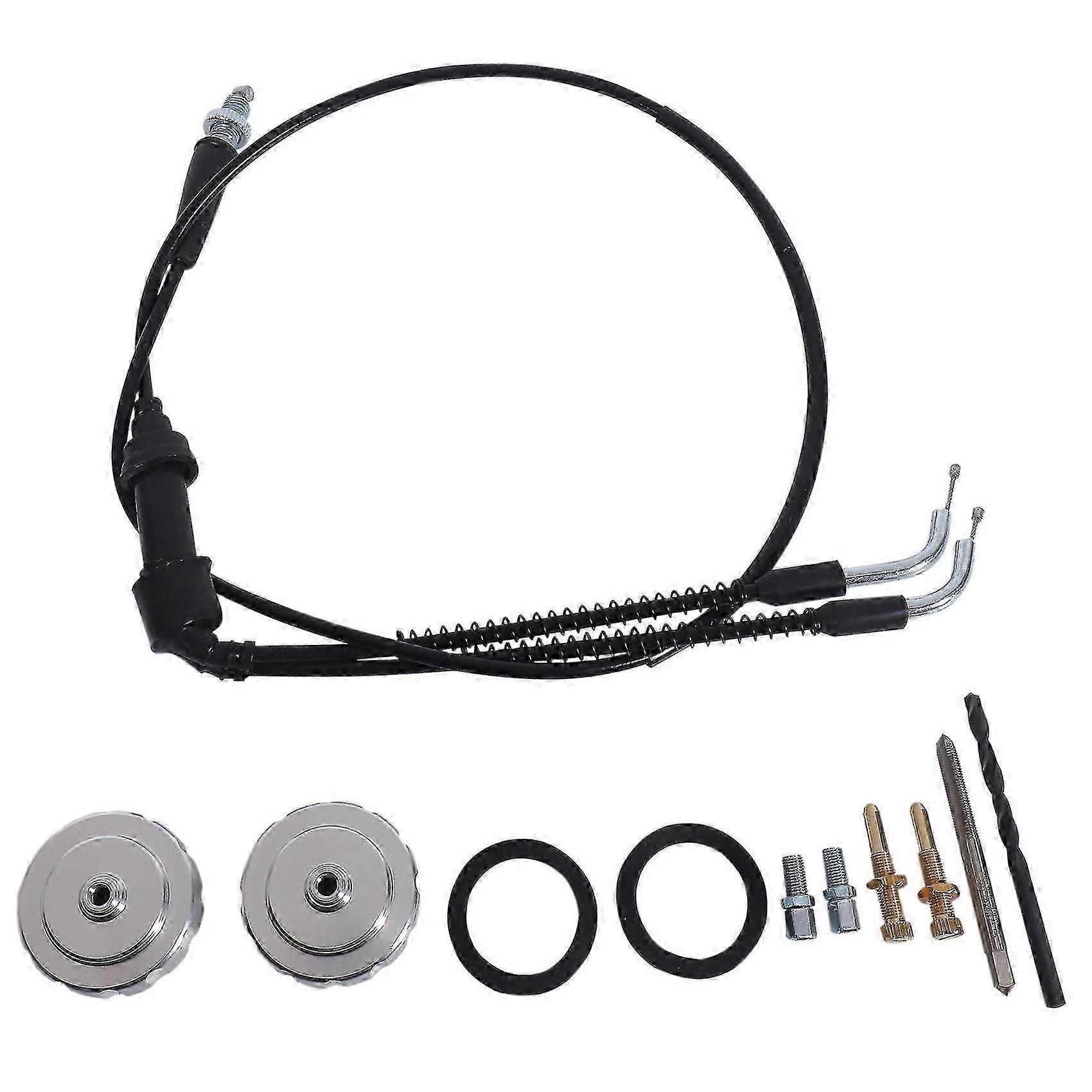 Banshee TORS Elimination Kit with Throttle Cable Caps and Idle Adjustment Screws