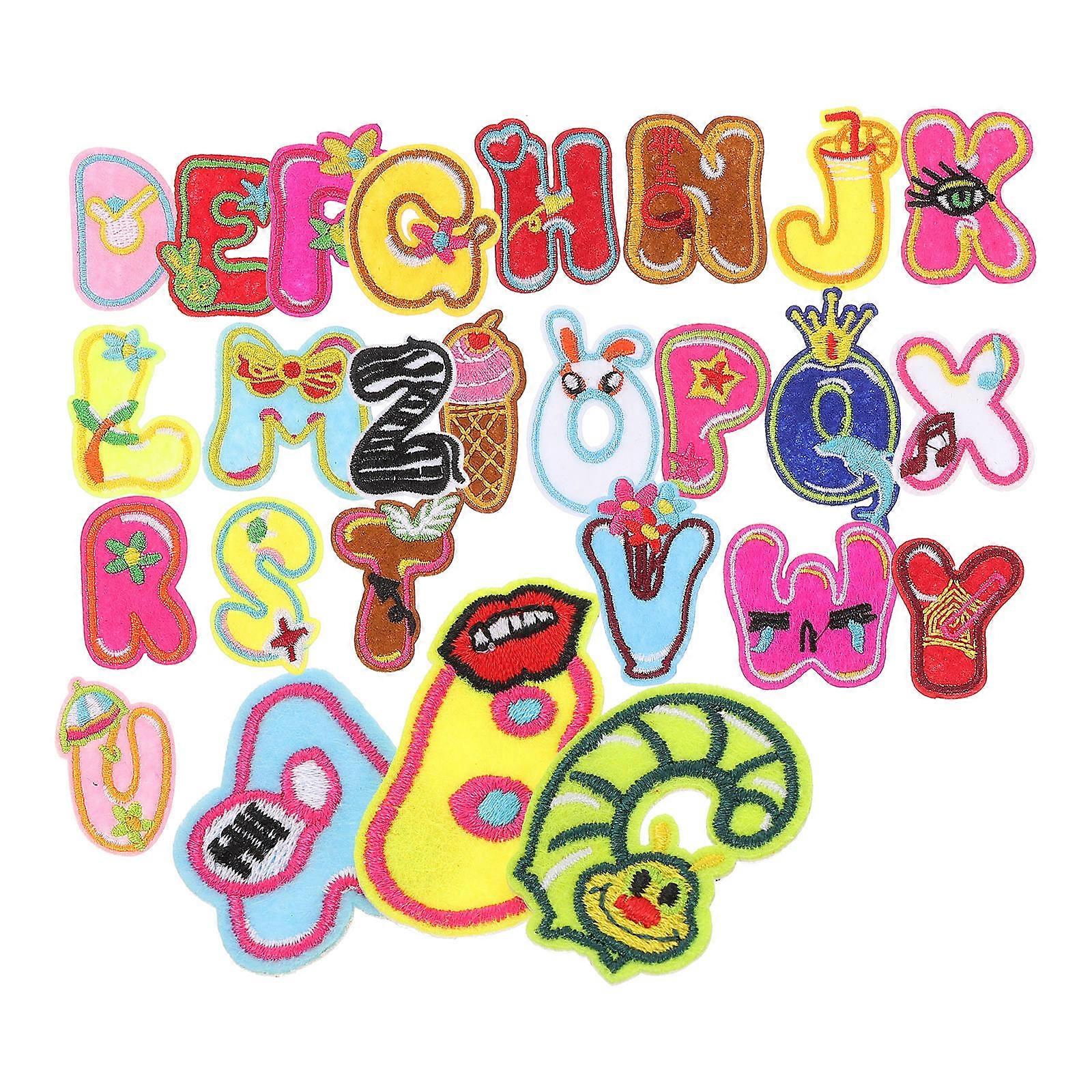 Clothing Patches Iron on Letters for Fabric Sewing 26Pcs Set